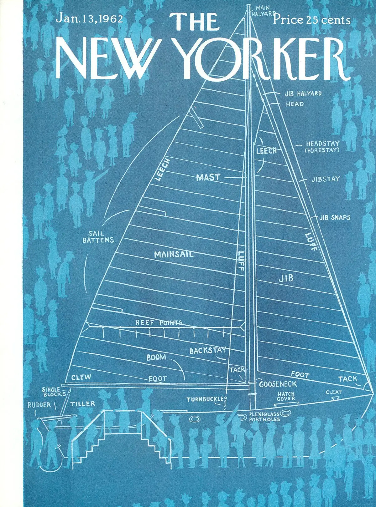 Обложка The New Yorker, 13 января 1962, художник Чарльз Мартин