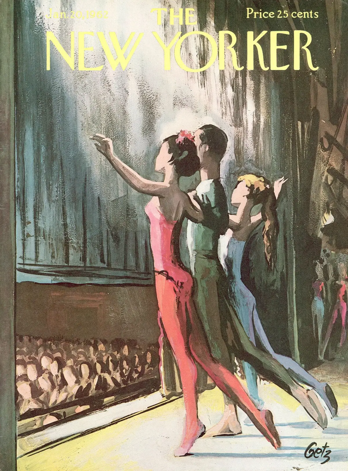 Обложка The New Yorker, 20 января 1962, художник Артур Гетц