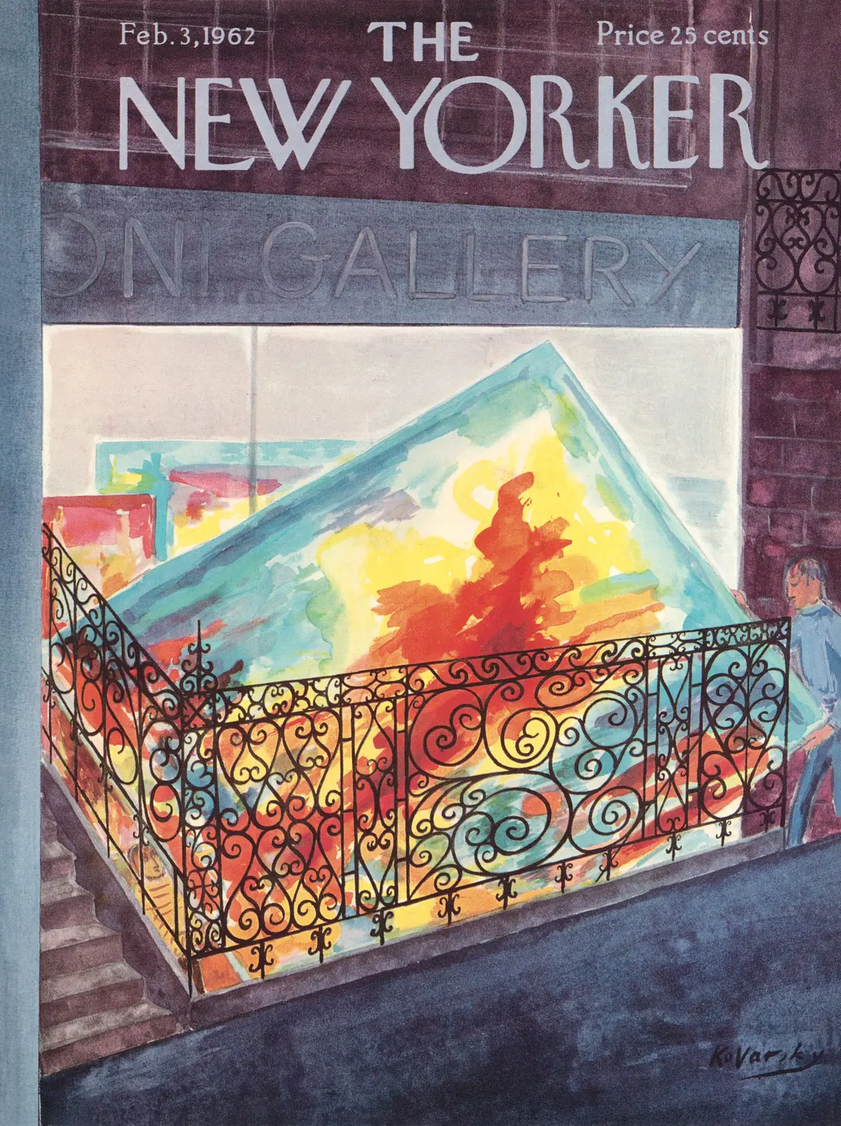 Обложка The New Yorker, 3 февраля 1962, художник Анатоль Коварски
