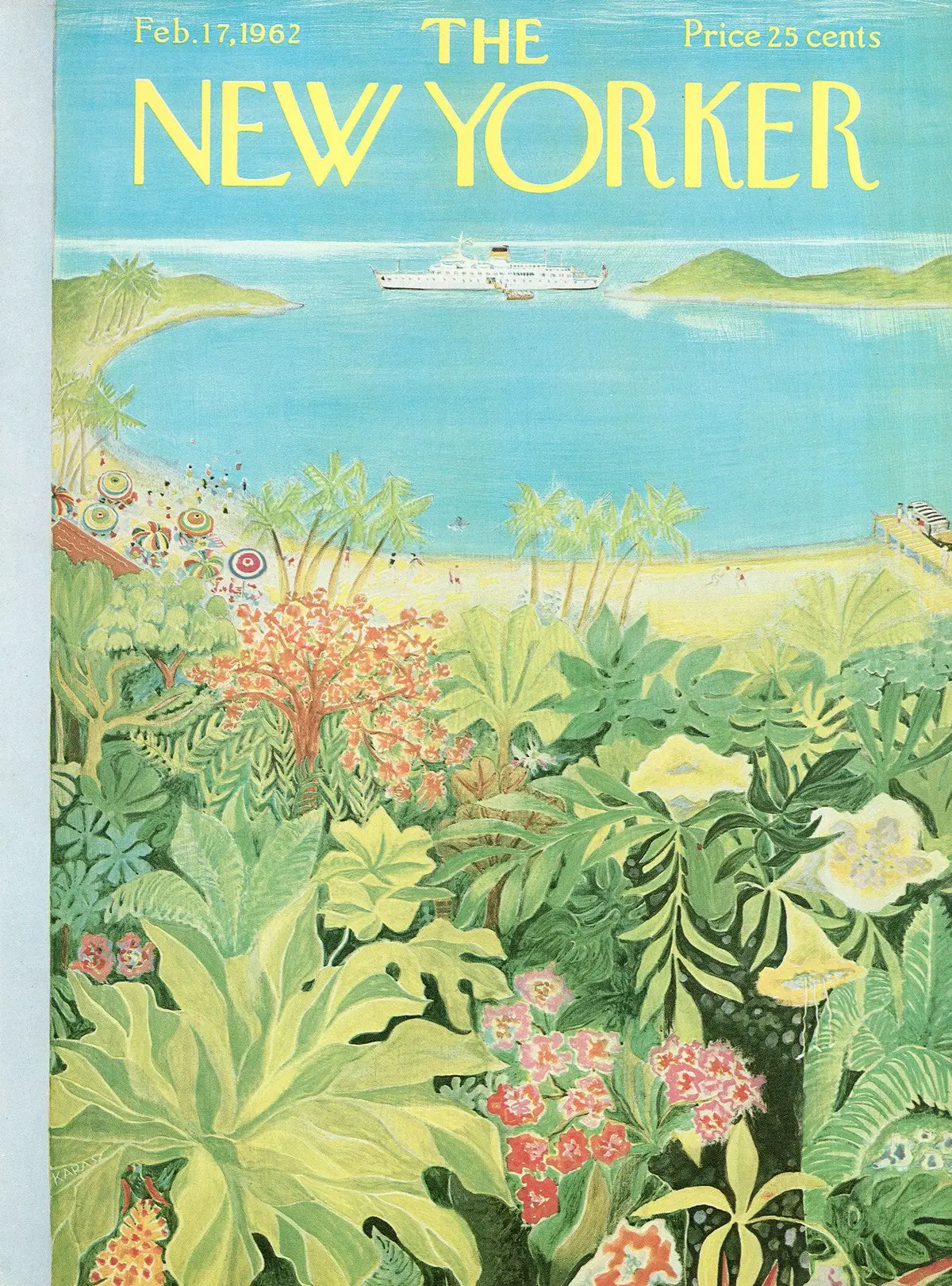 Обложка The New Yorker, 17 февраля 1962, художник Илонка Карас