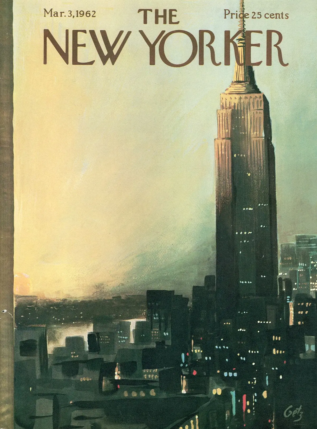Обложка The New Yorker, 3 марта 1962, художник Артур Гетц