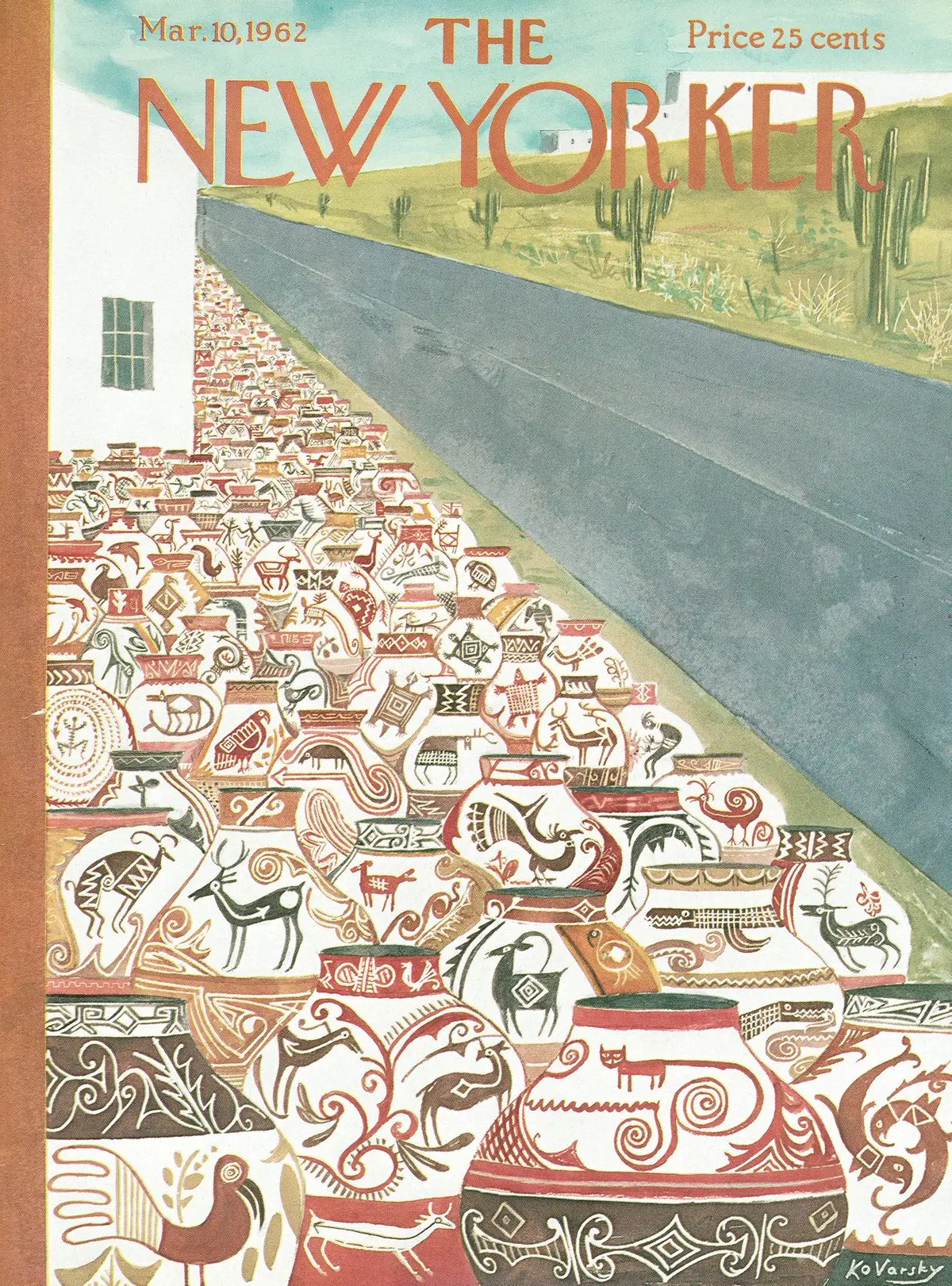 Обложка The New Yorker, 10 марта 1962, художник Анатоль Коварски