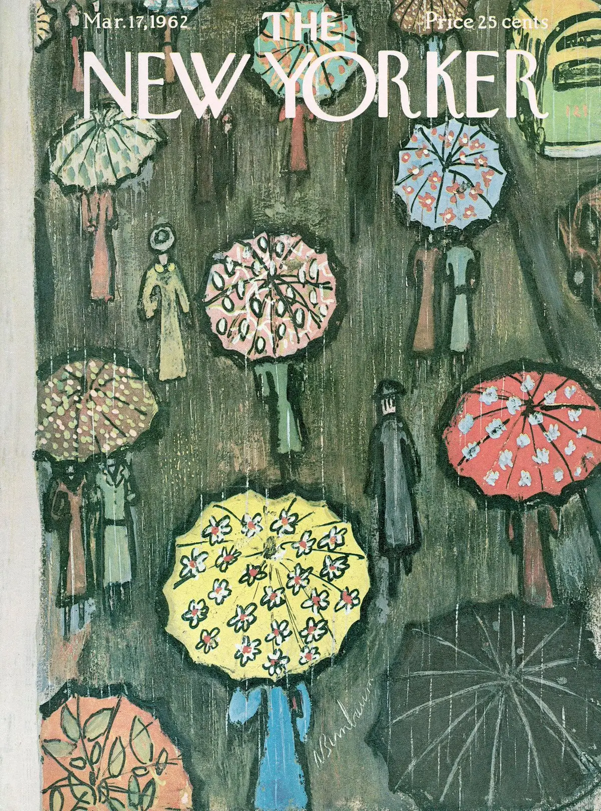 Обложка The New Yorker, 17 марта 1962, художник Эйб Бирнбаум