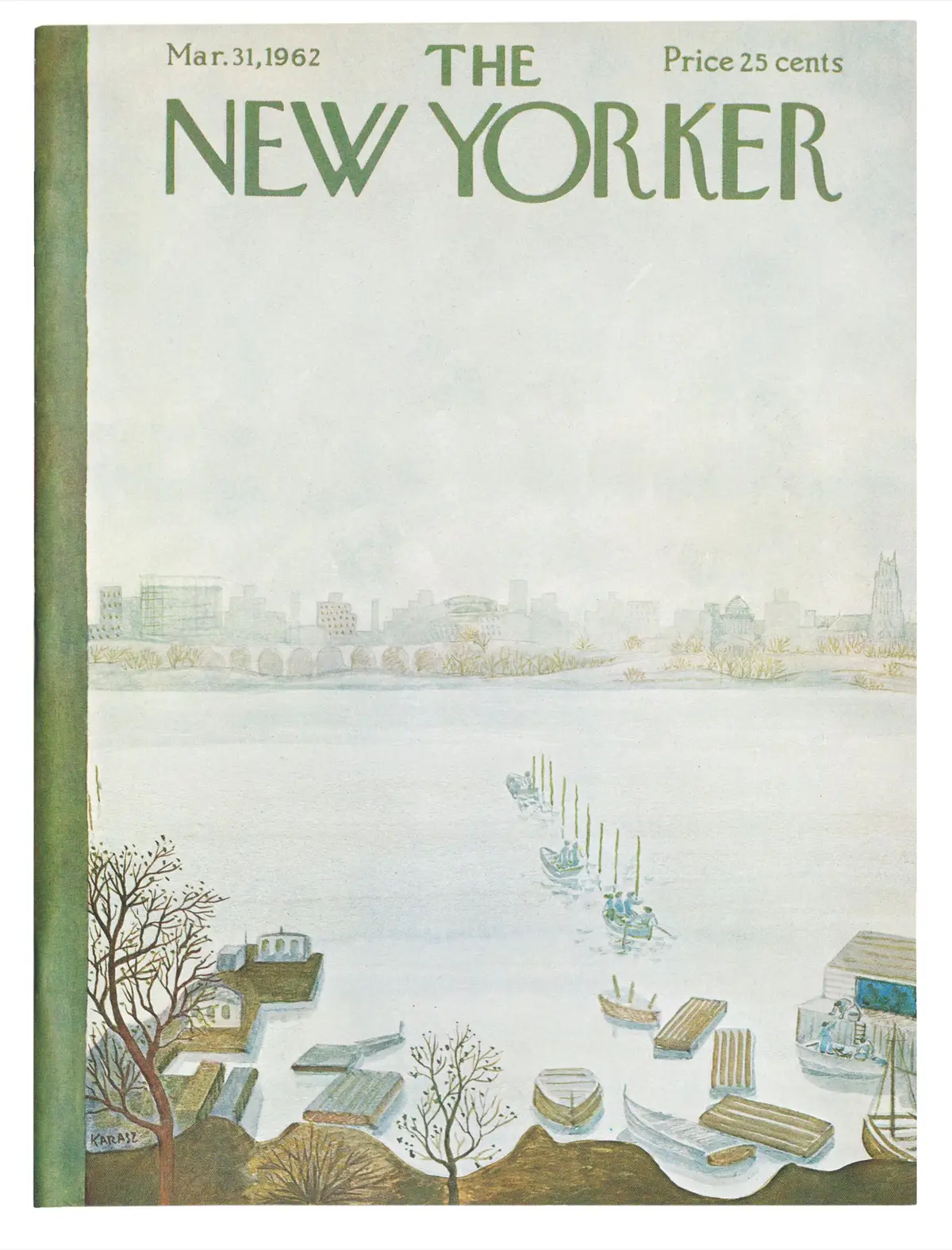 Обложка The New Yorker, 31 марта 1962, художник Илонка Карас