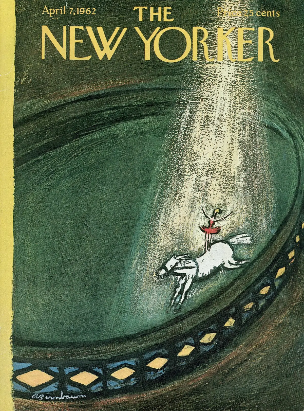 Обложка The New Yorker, 7 апреля 1962, художник Эйб Бирнбаум