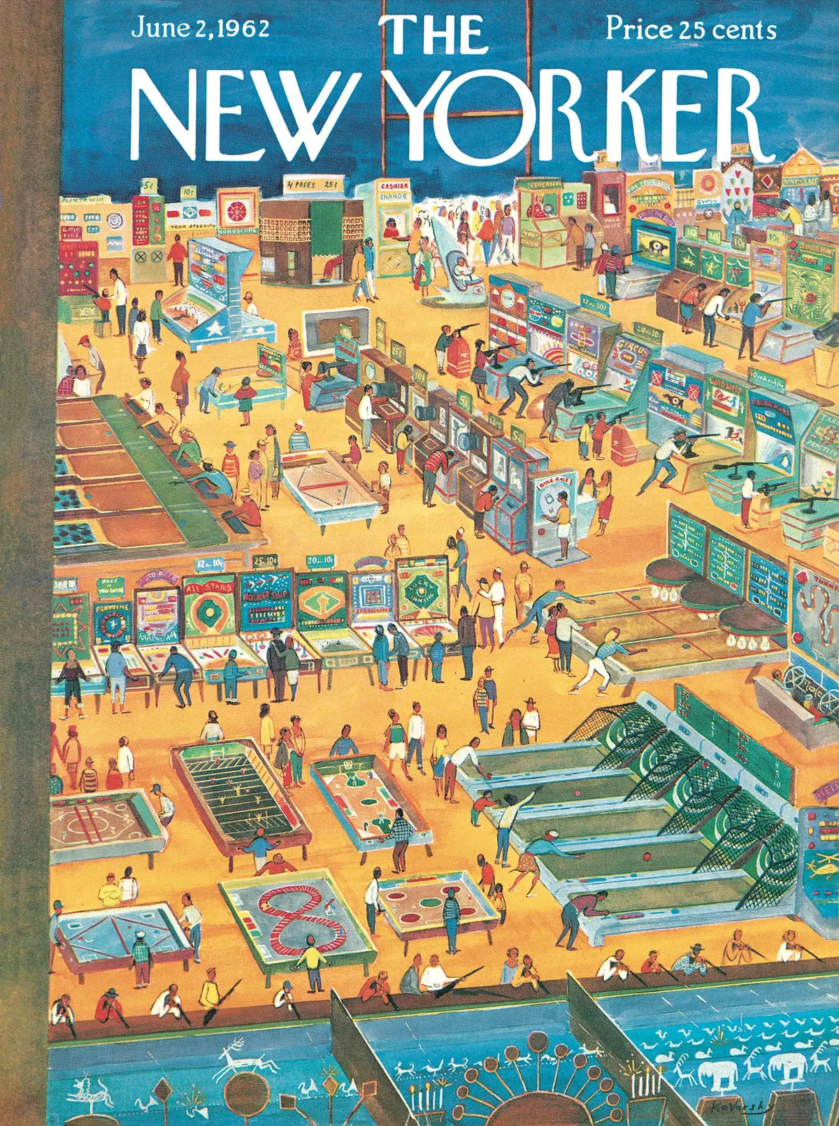 Обложка The New Yorker, 2 июня 1962, художник Анатоль Коварски