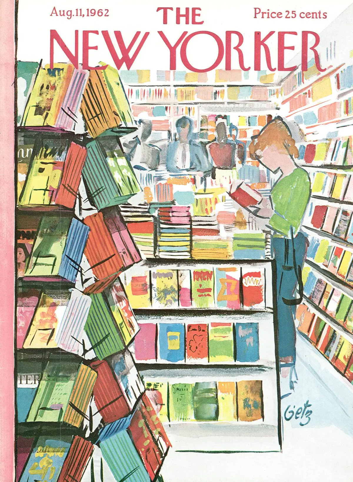 Обложка The New Yorker, 11 августа 1962, художник Артур Гетц