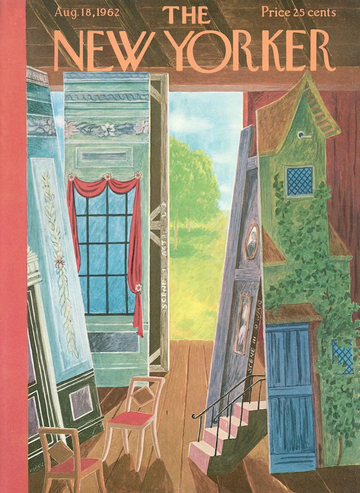 Обложка The New Yorker, 18 августа 1962, художник Илонка Карас
