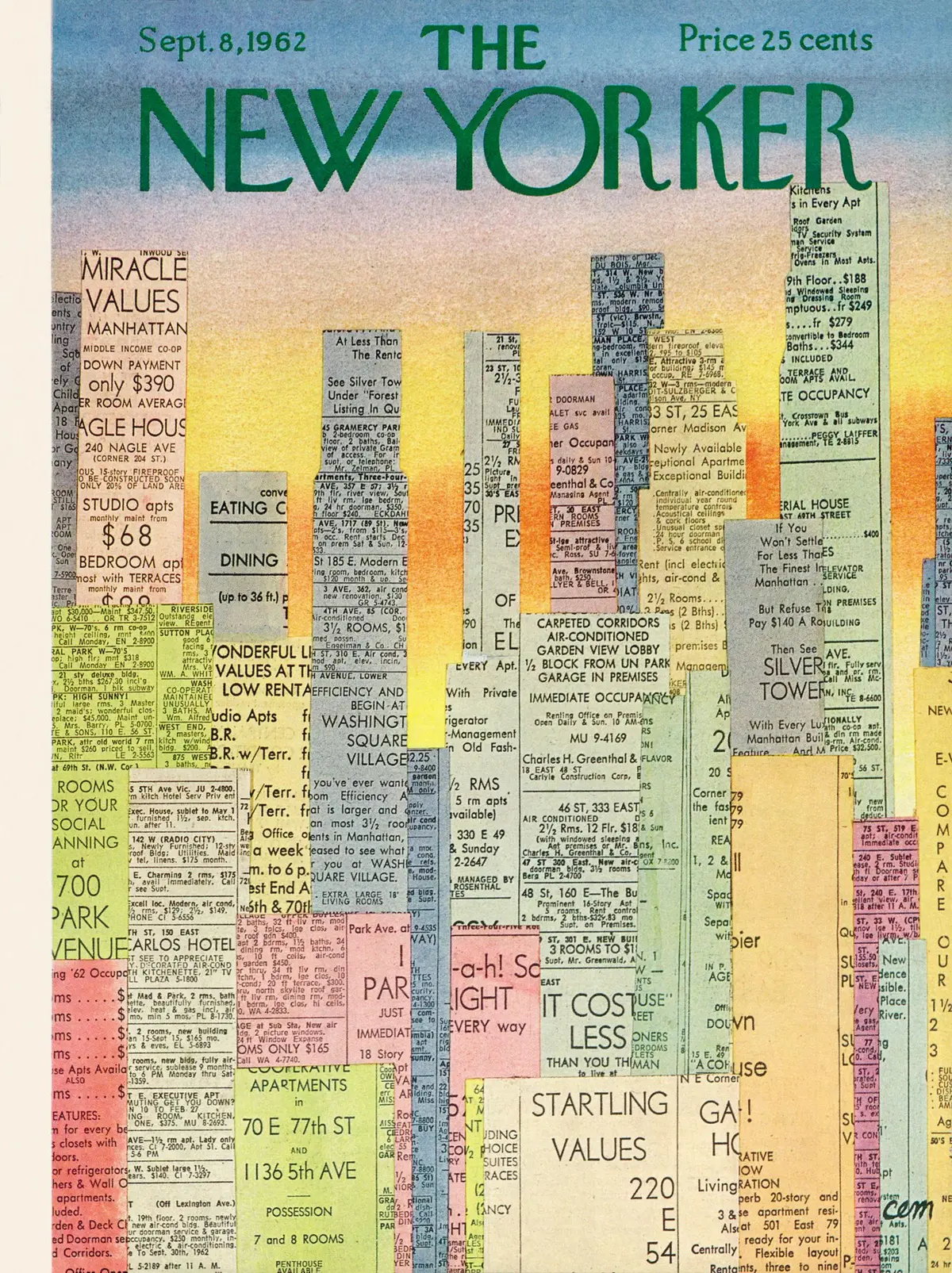 Обложка The New Yorker, 8 сентября 1962, художник Чарльз Мартин