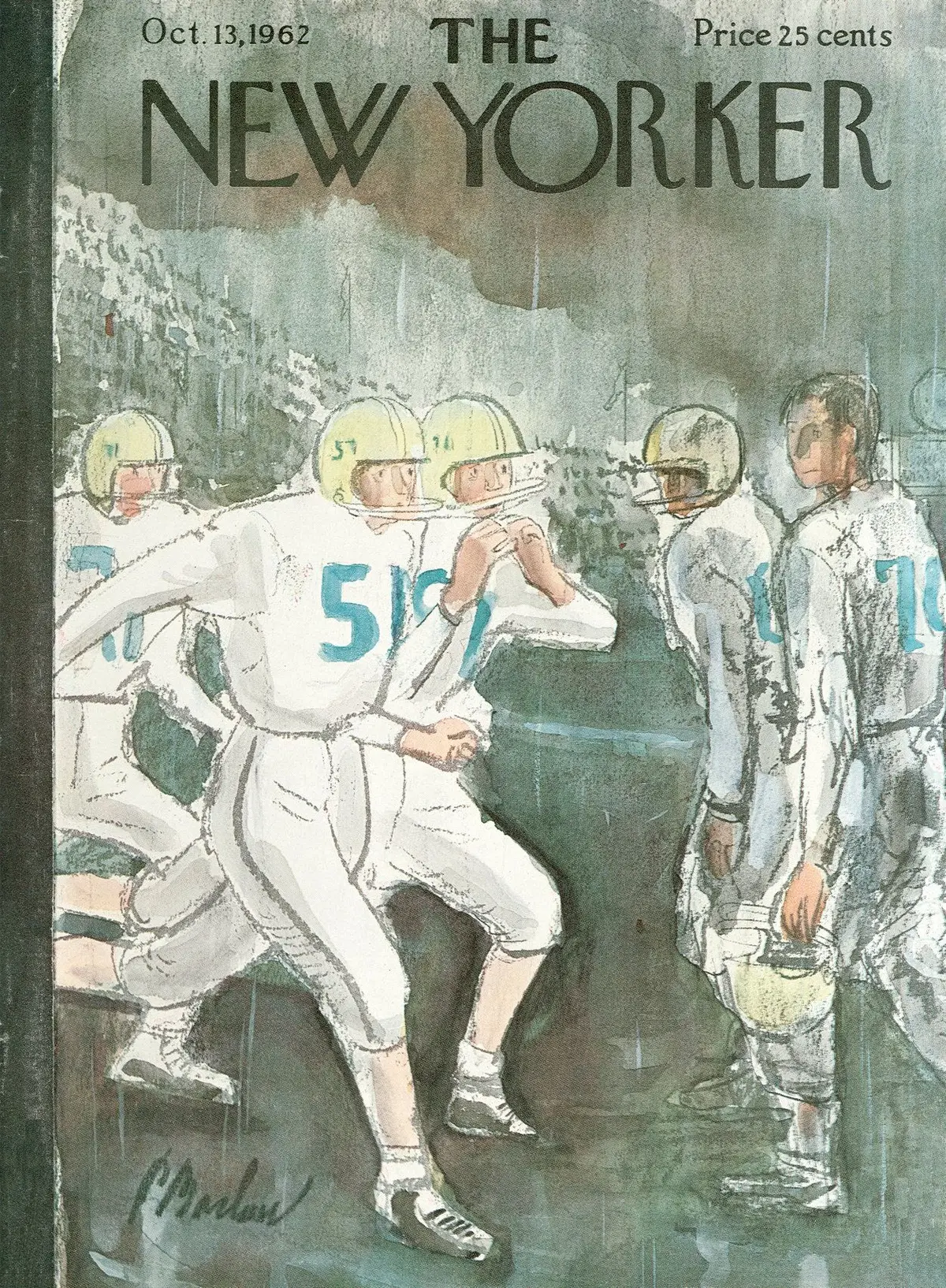 Обложка The New Yorker, 13 октября 1962, художник Перри Барлоу