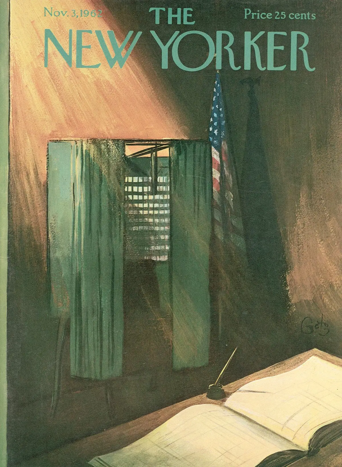 Обложка The New Yorker, 3 ноября 1962, художник Артур Гетц