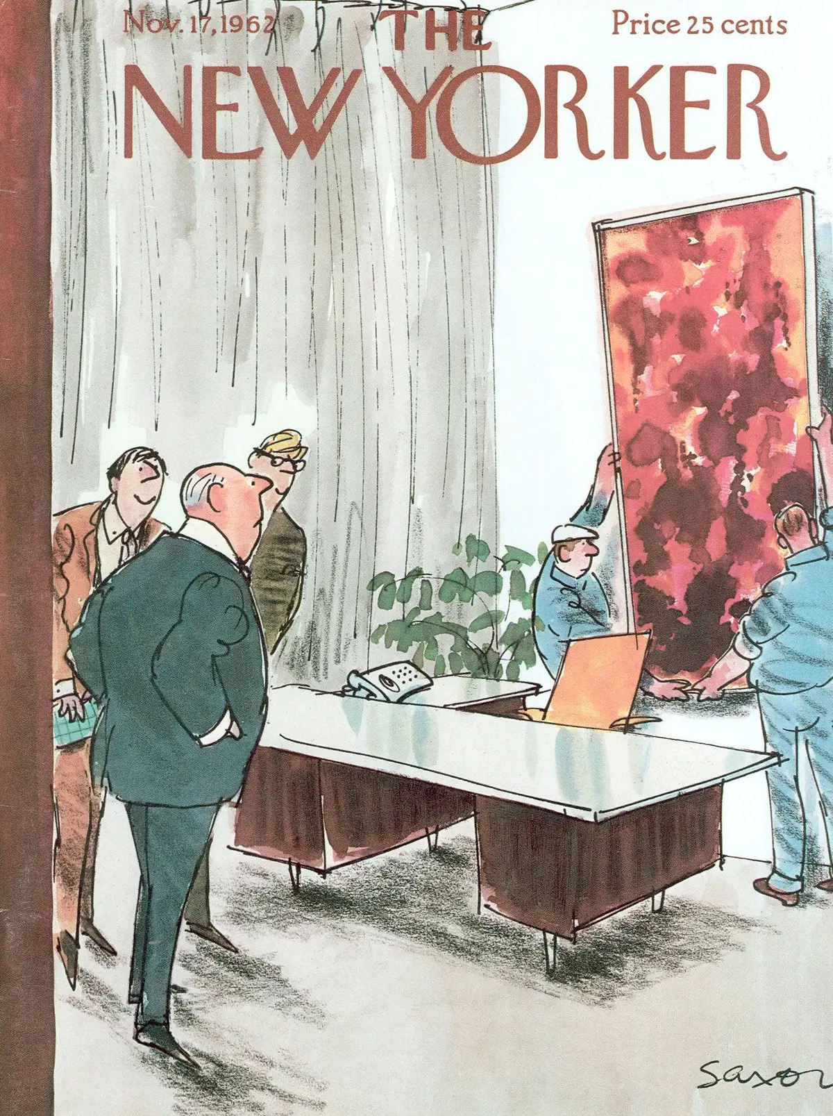 Обложка The New Yorker, 17 ноября 1962, художник Чарльз Д. Саксон