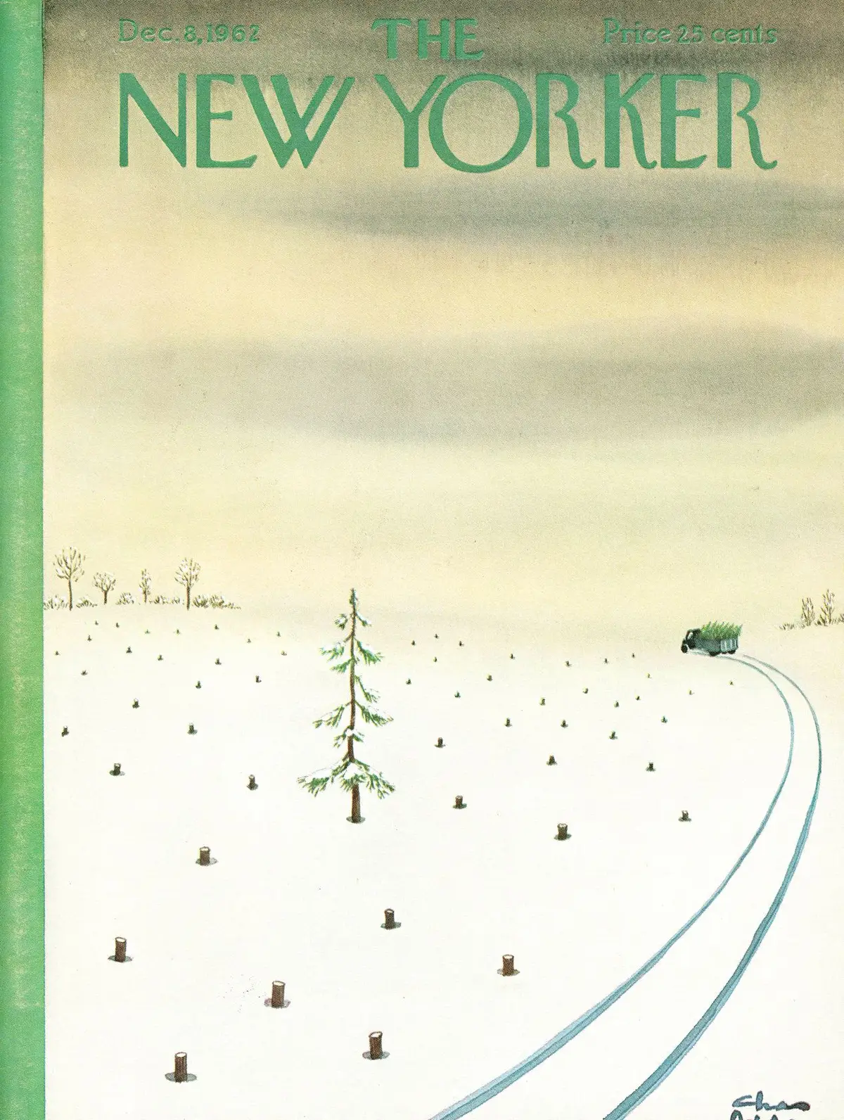 Обложка The New Yorker, 8 декабря 1962, художник Чарльз Аддамс