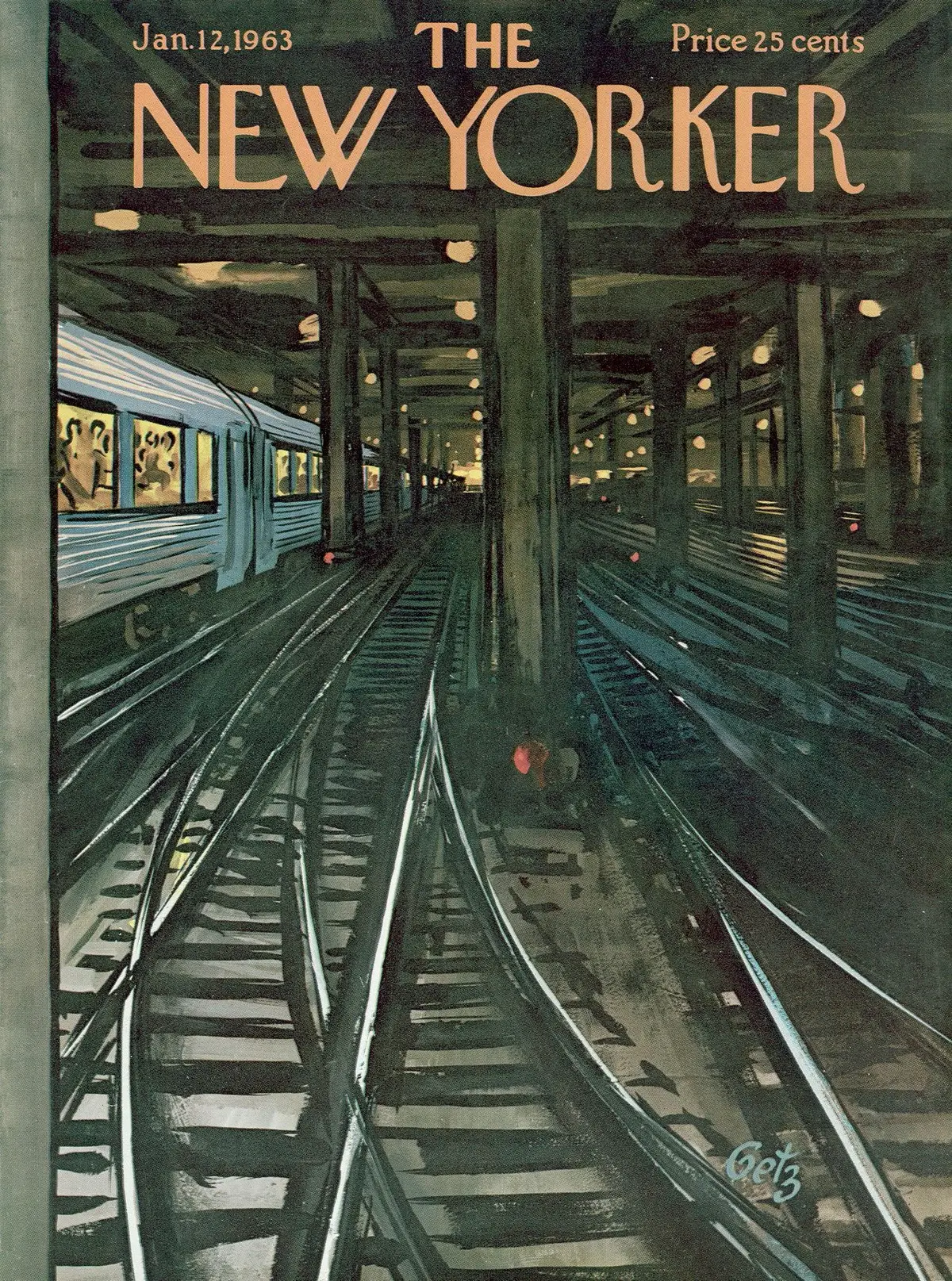 Обложка The New Yorker, 12 января 1963, художник Артур Гетц