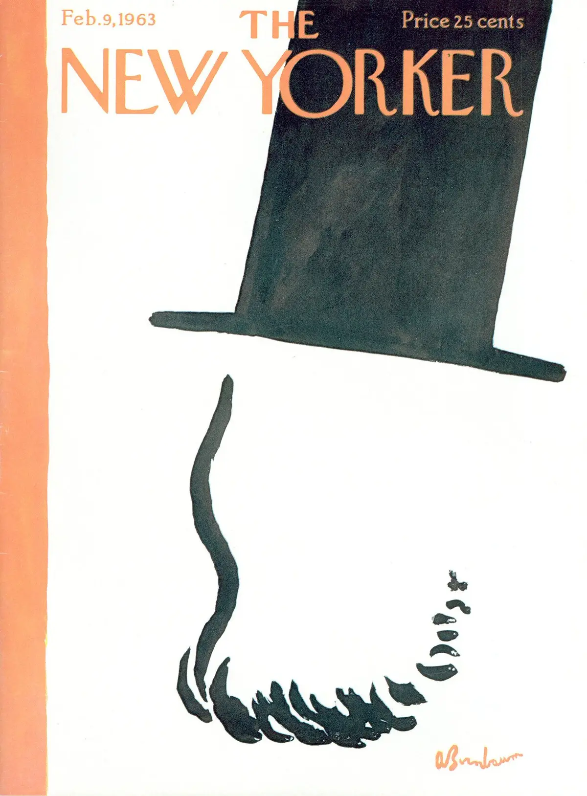 Обложка The New Yorker, 9 февраля 1963, художник Эйб Бирнбаум