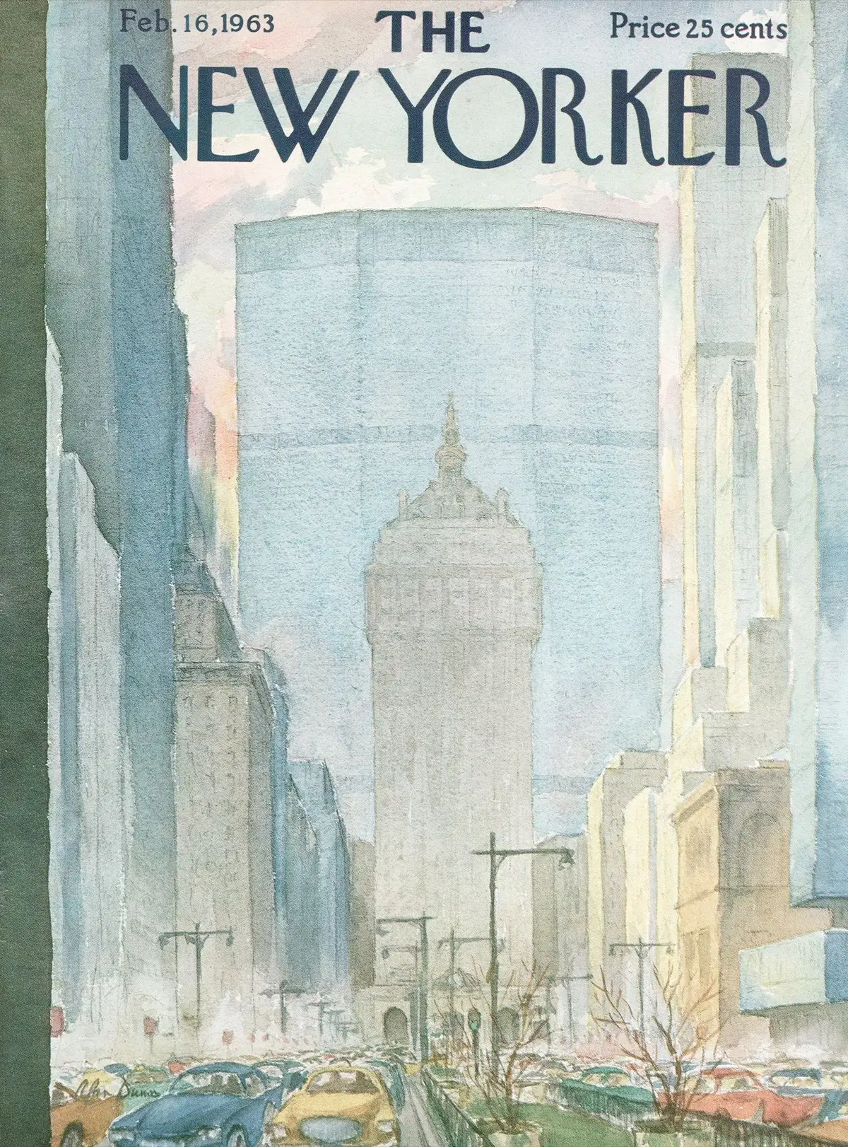 Обложка The New Yorker, 16 февраля 1963, художник Алан Данн