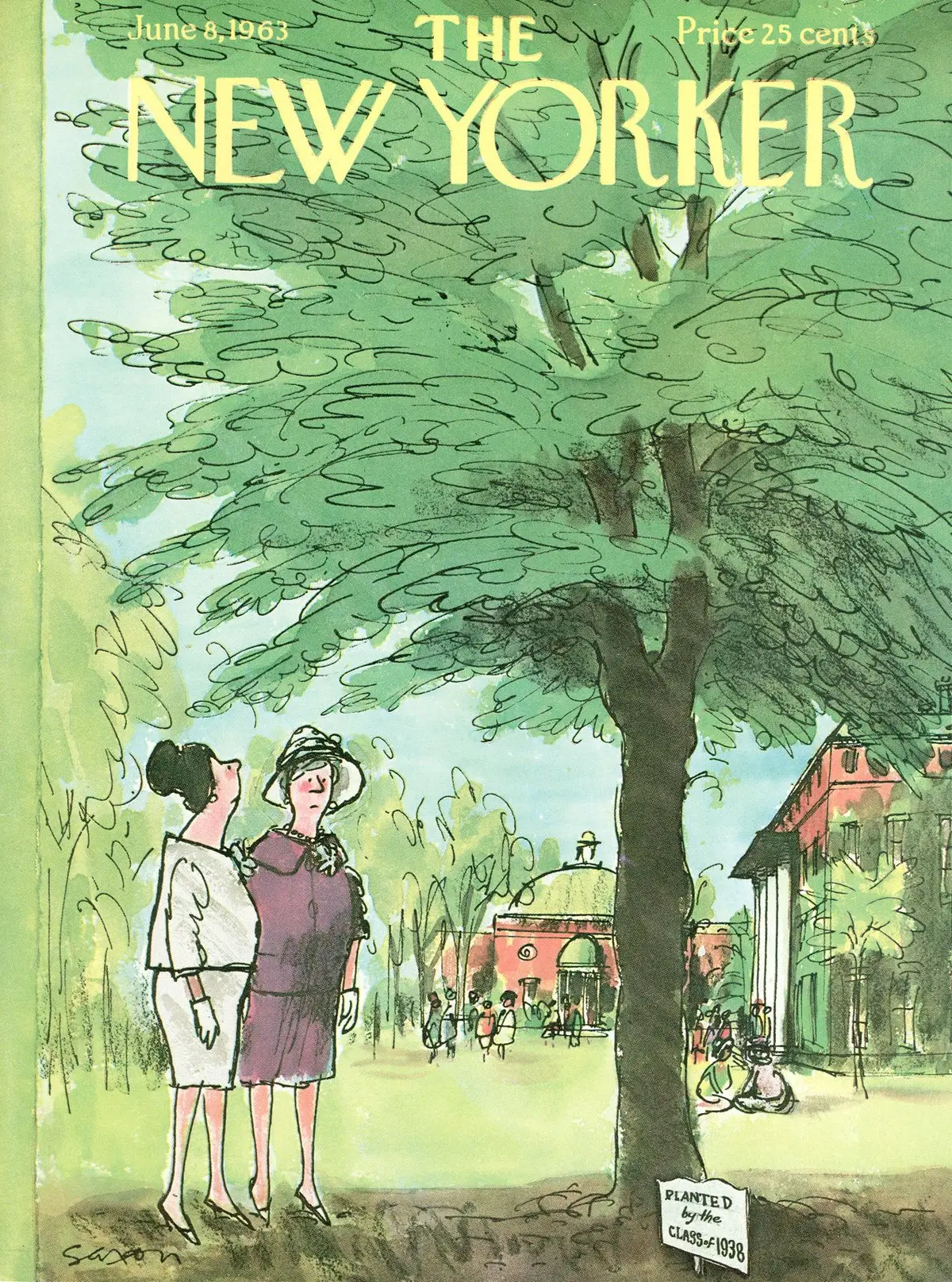 Обложка The New Yorker, 8 июня 1963, художник Чарльз Д. Саксон