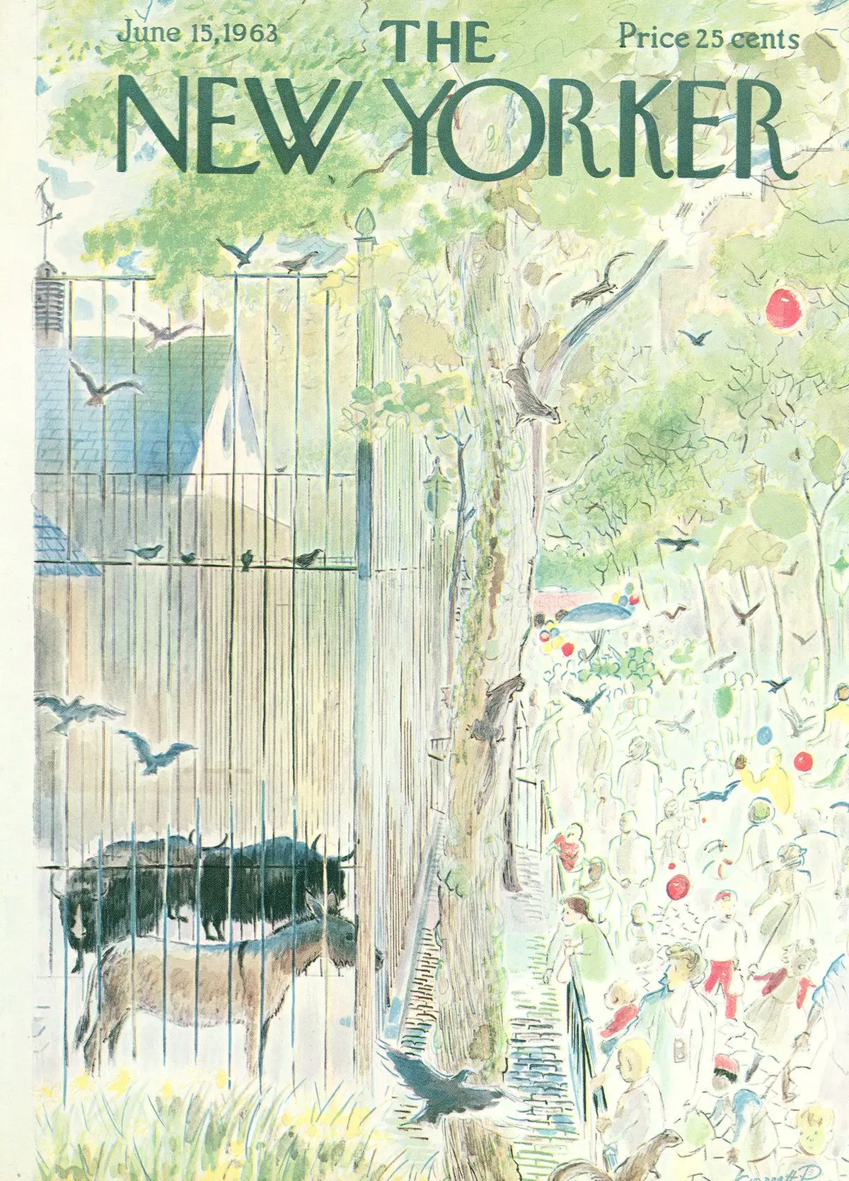 Обложка The New Yorker, 15 июня 1963, художник Гарретт Прайс