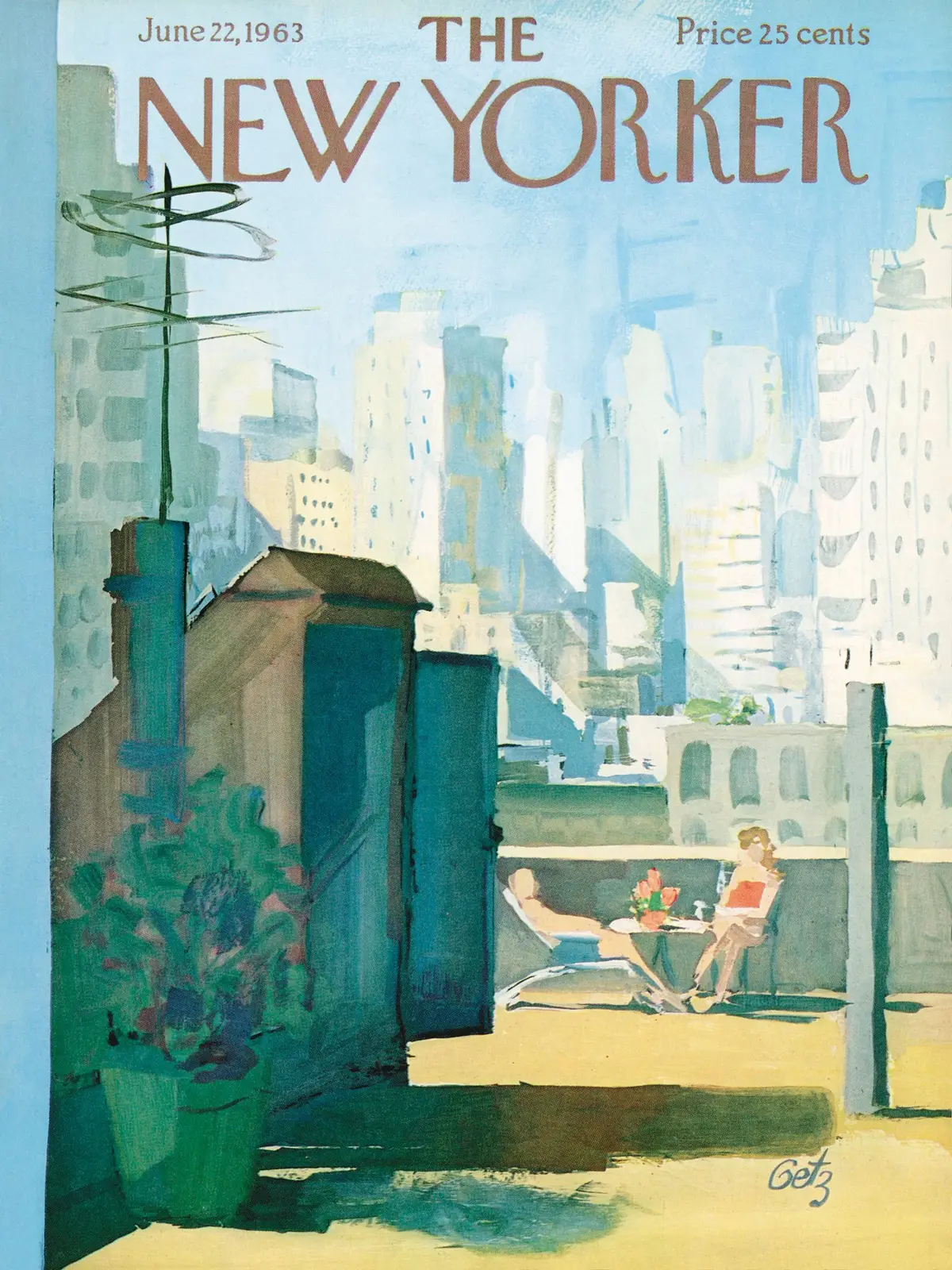 Обложка The New Yorker, 22 июня 1963, художник Артур Гетц