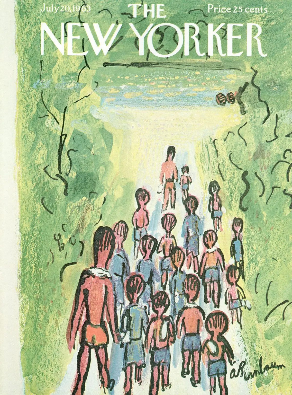 Обложка The New Yorker, 20 июля 1963, художник Эйб Бирнбаум