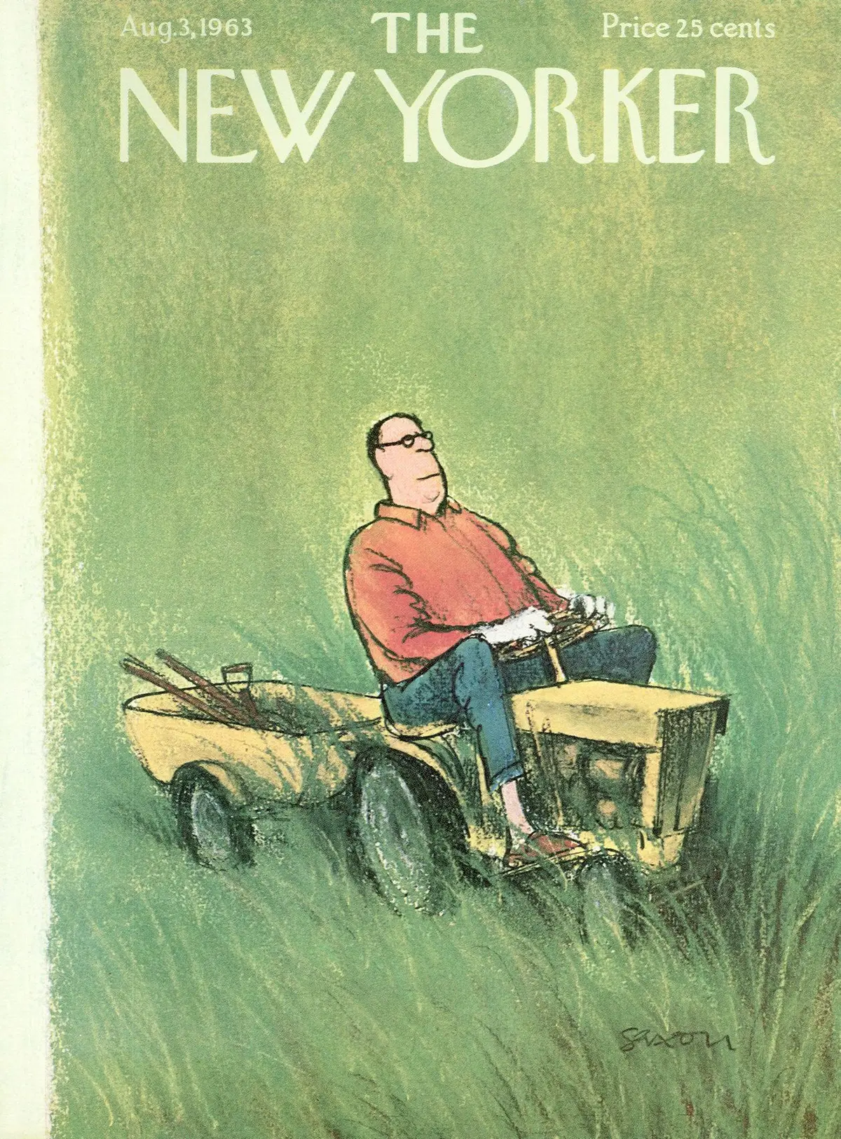 Обложка The New Yorker, 3 августа 1963, художник Чарльз Д. Саксон