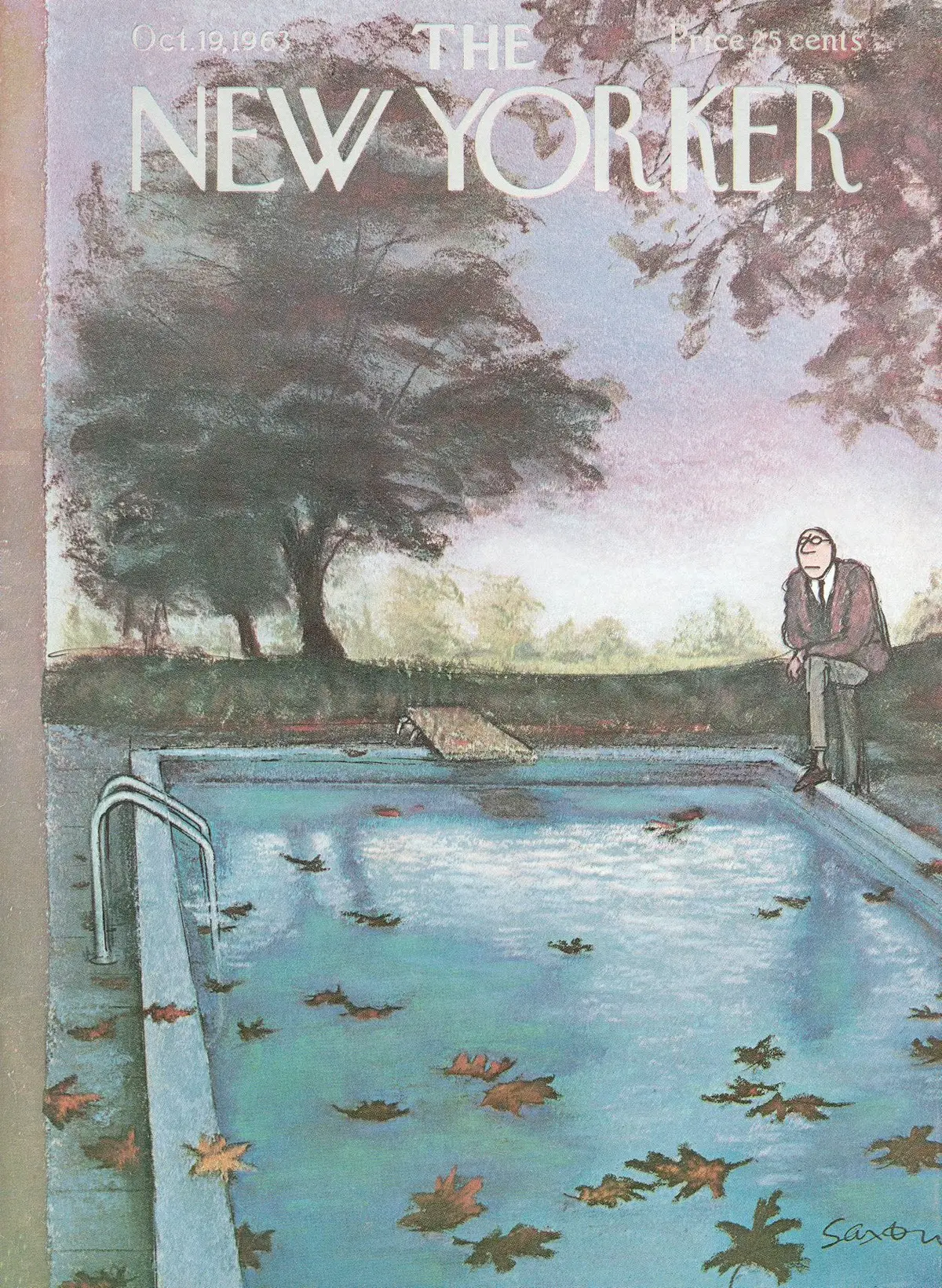 Обложка The New Yorker, 19 октября 1963, художник Чарльз Д. Саксон