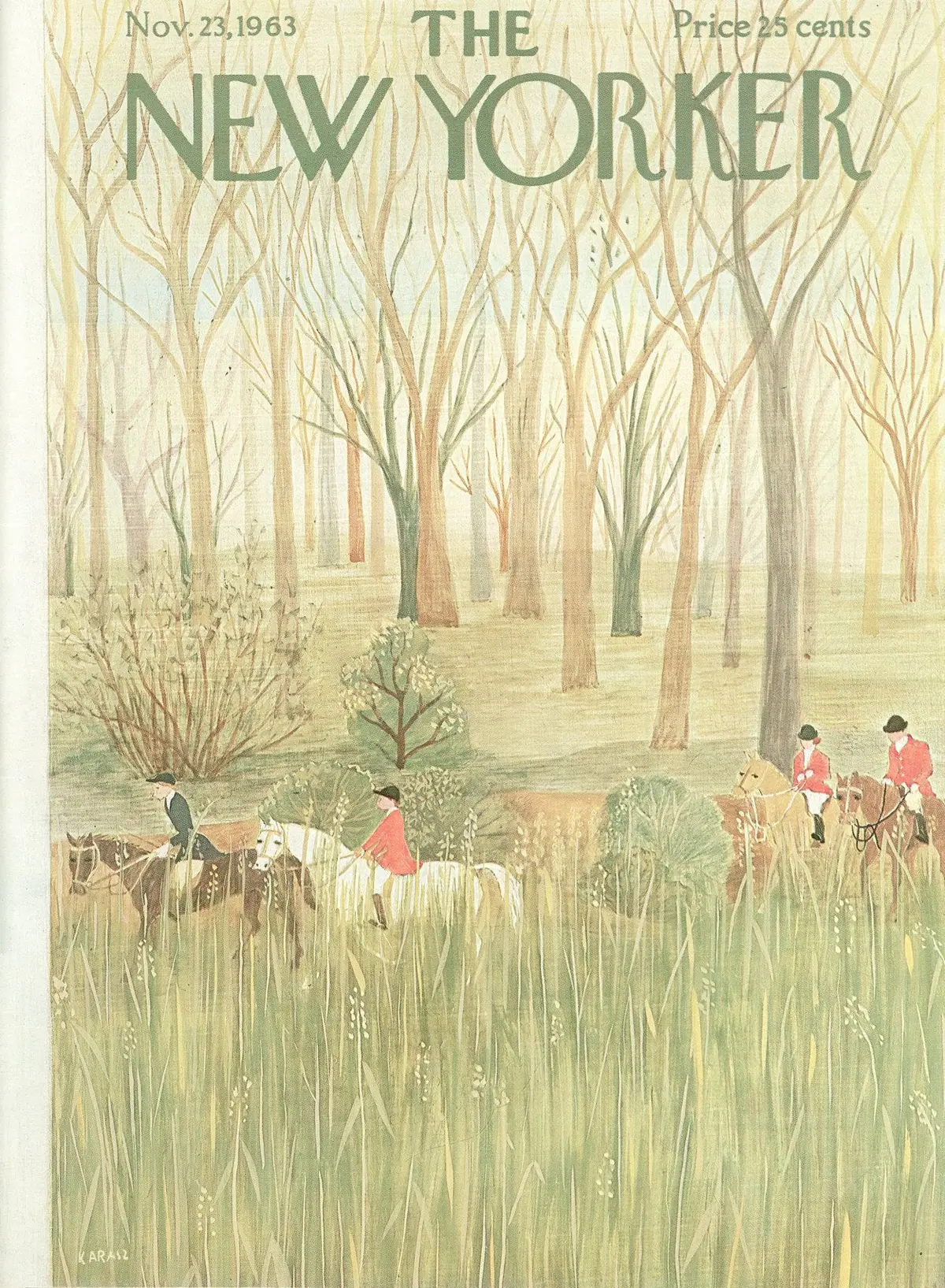 Обложка The New Yorker, 23 ноября 1963, художник Илонка Карас