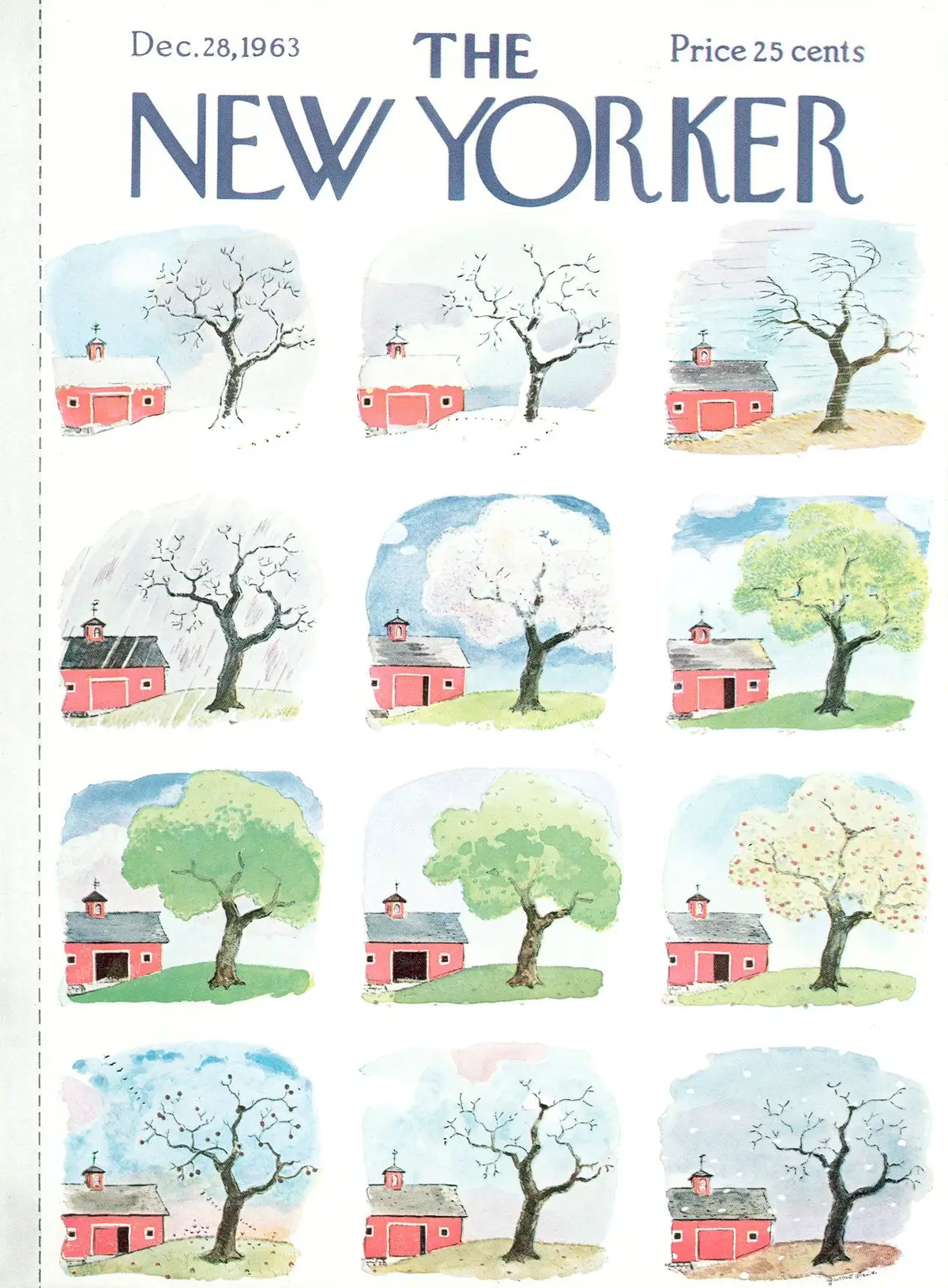 Обложка The New Yorker, 28 декабря 1963, художник Гарретт Прайс