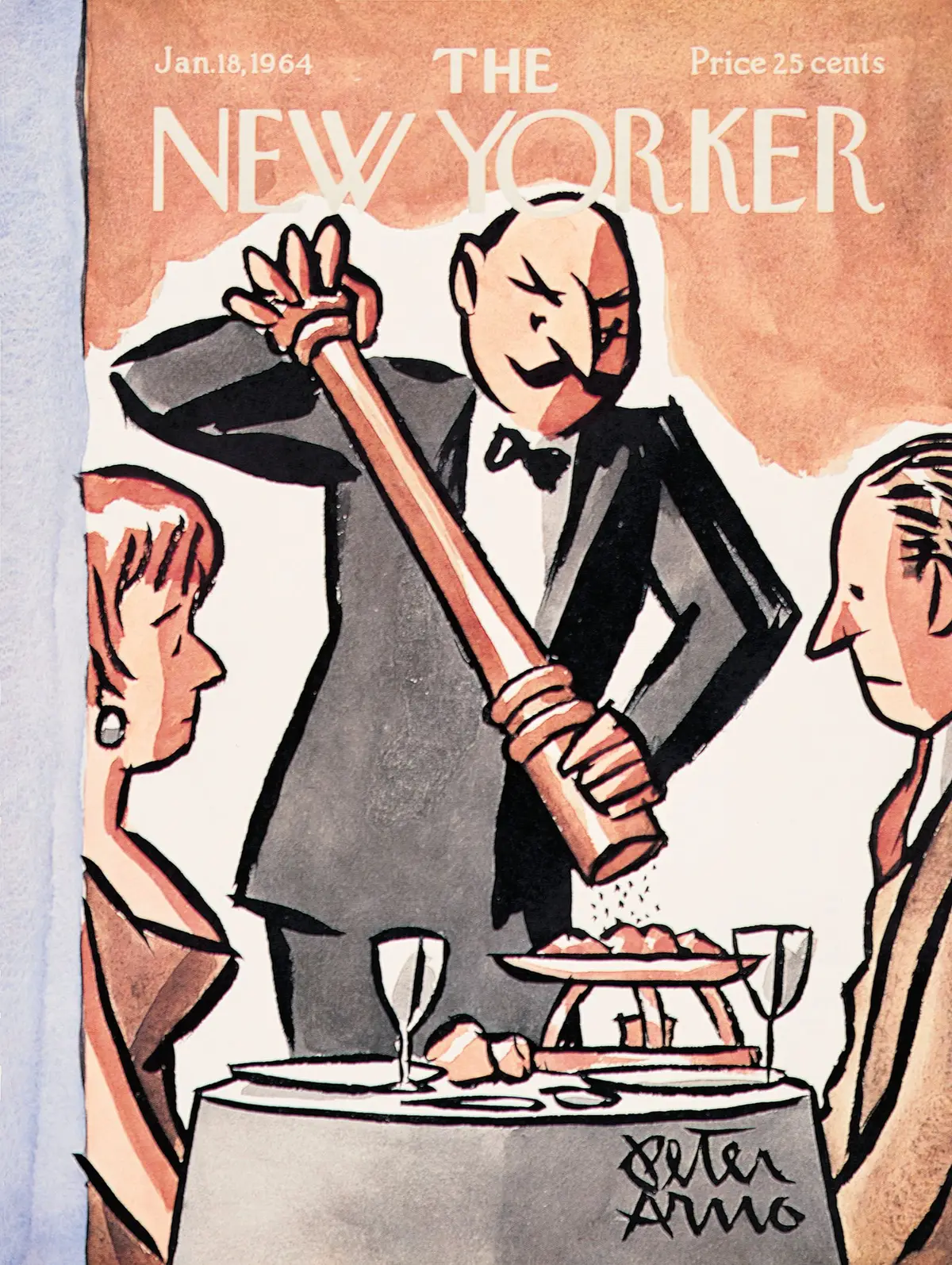 Обложка The New Yorker, 18 января 1964, художник Питер Арно