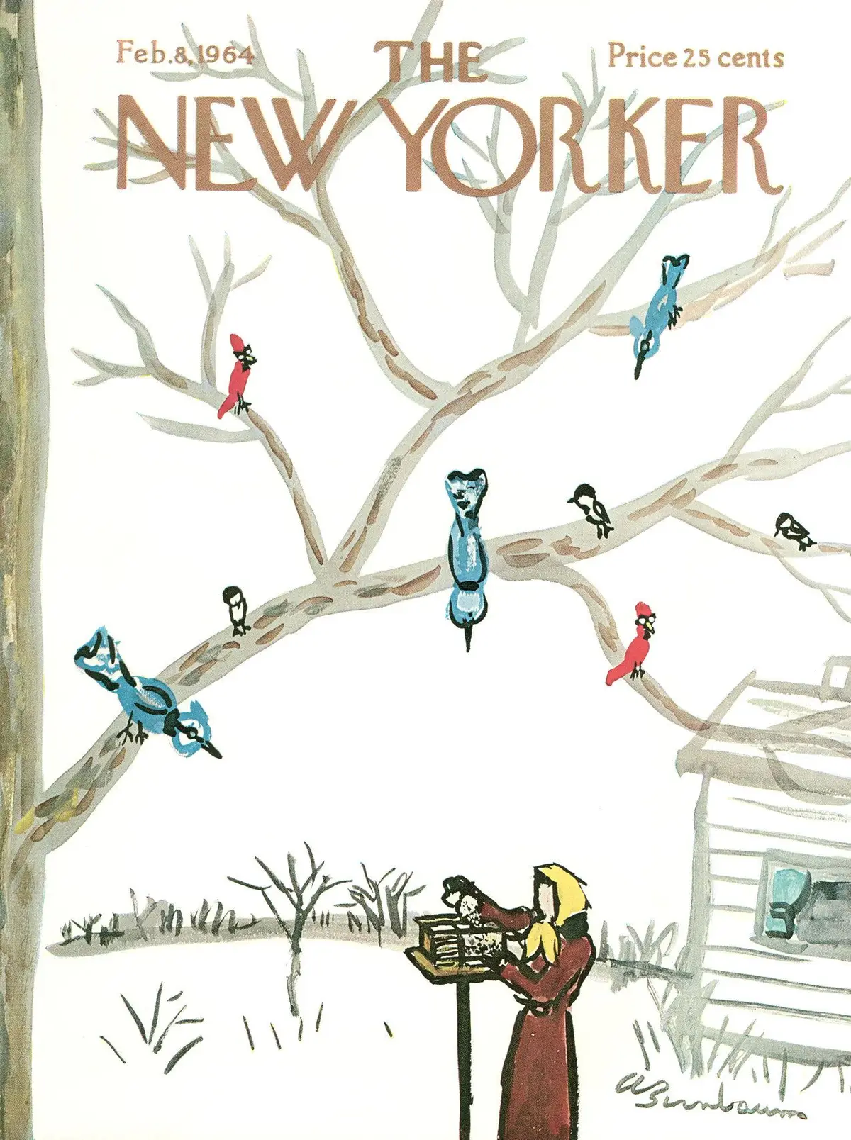 Обложка The New Yorker, 8 февраля 1964, художник Эйб Бирнбаум