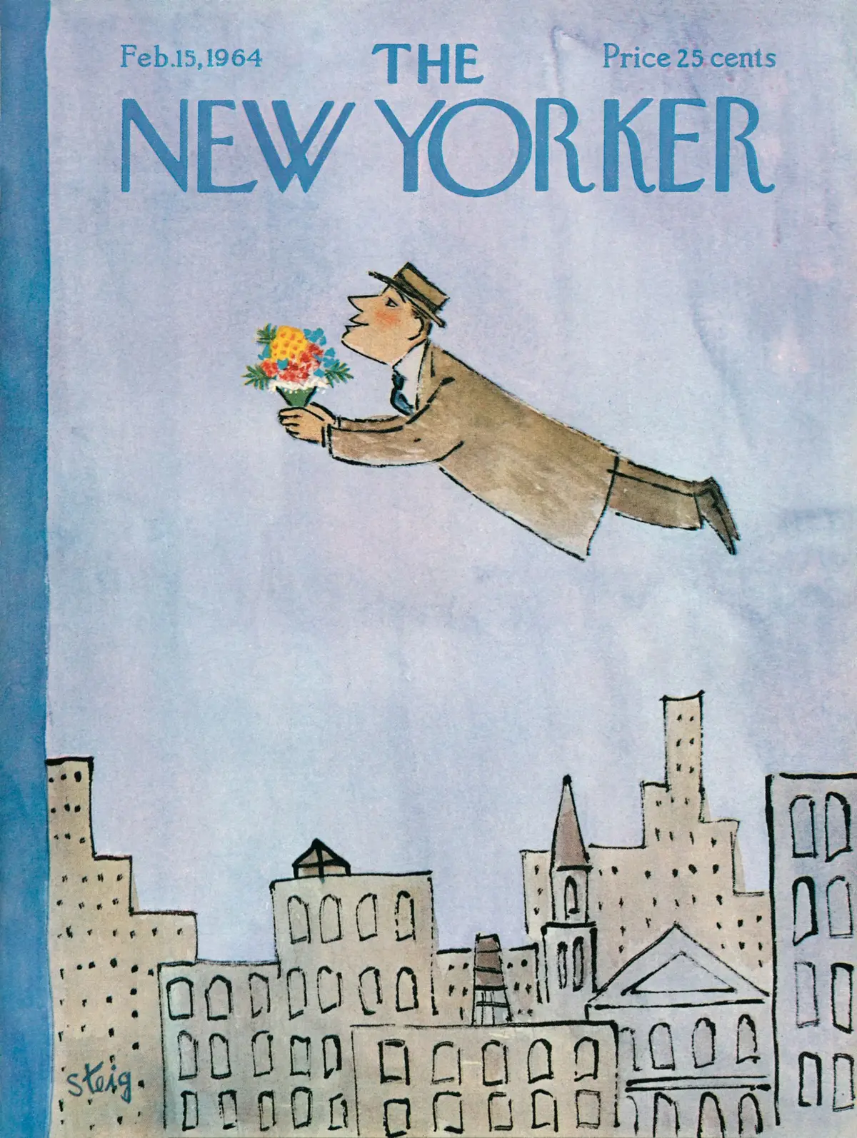 Обложка The New Yorker, 15 февраля 1964, художник Уильям Стейг