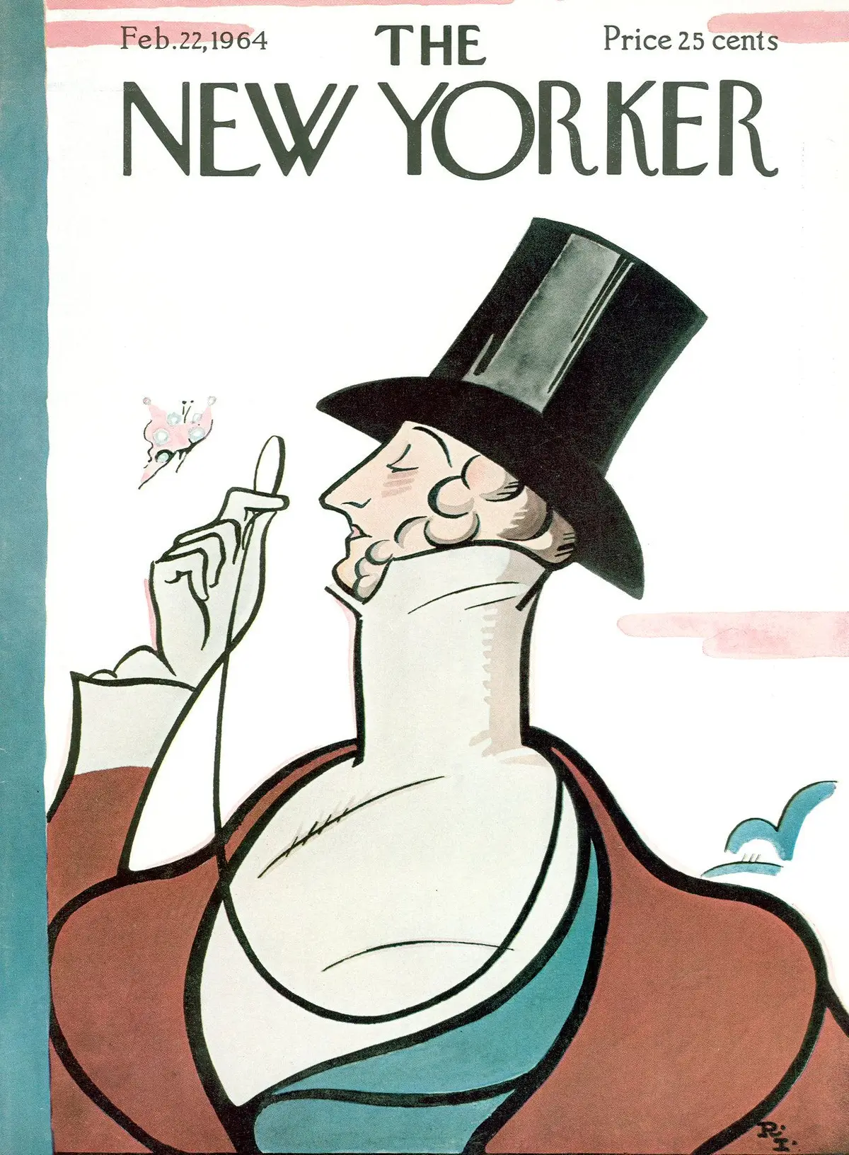 Обложка The New Yorker, 22 февраля 1964, художник Реа Ирвин