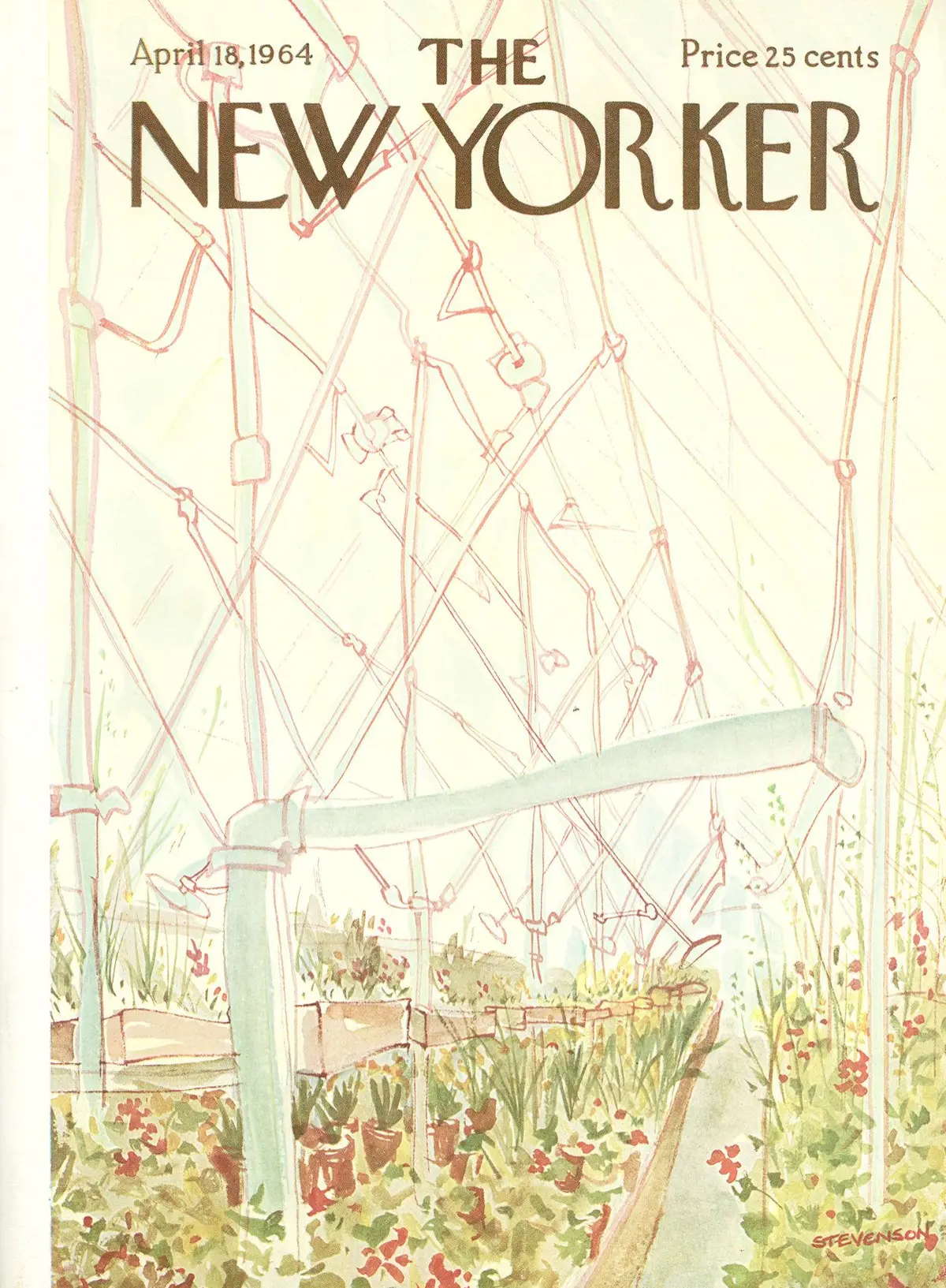 Обложка The New Yorker, 18 апреля 1964, художник Джеймс Стивенсон