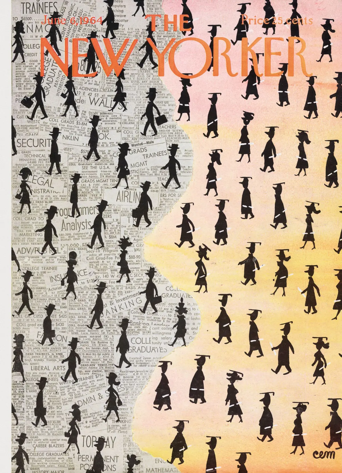 Обложка The New Yorker, 6 июня 1964, художник Чарльз Э. Мартин