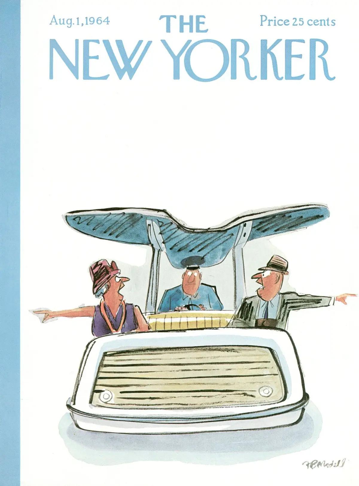 Обложка The New Yorker, 1 августа 1964, художник Фрэнк Моделл