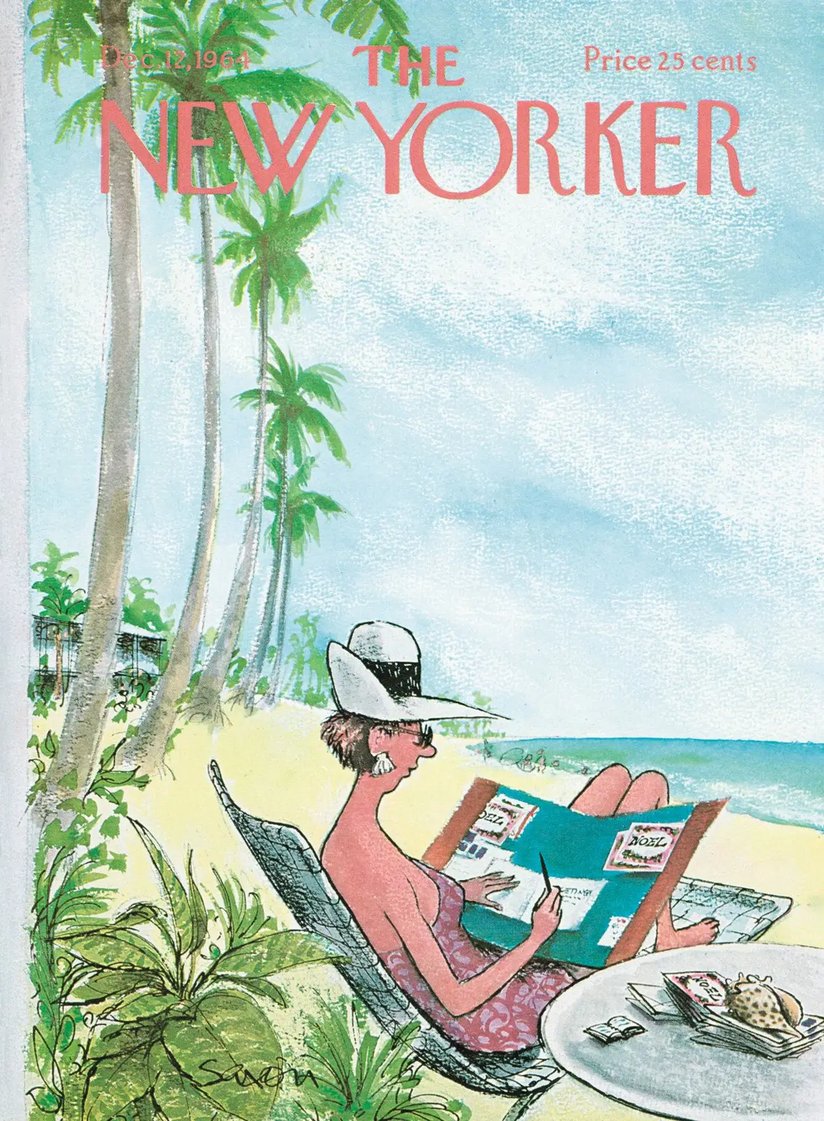 Обложка The New Yorker, 12 декабря 1964, художник Чарльз Д. Саксон
