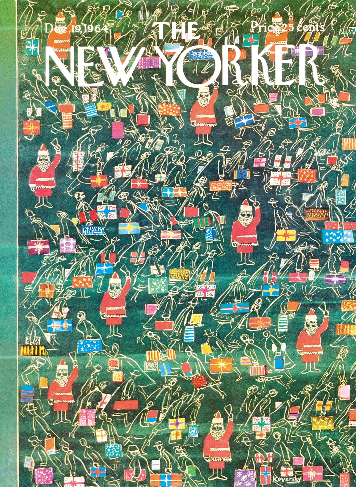 Обложка The New Yorker, 19 декабря 1964, художник Анатоль Коварски