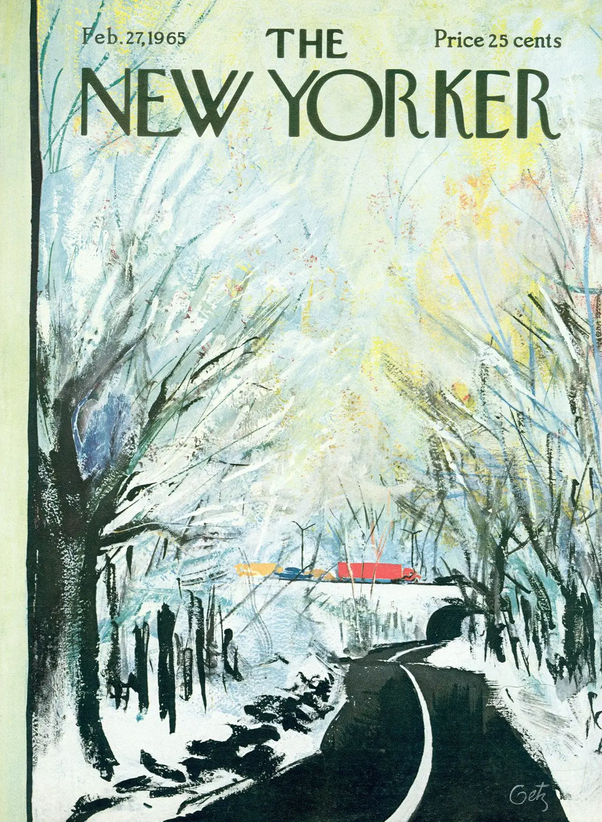 Обложка The New Yorker, 27 февраля 1965, художник Артур Гетц