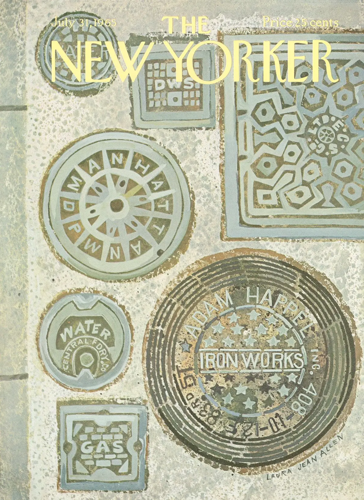 Обложка The New Yorker, 31 июля 1965, художник Лора Джин Аллен