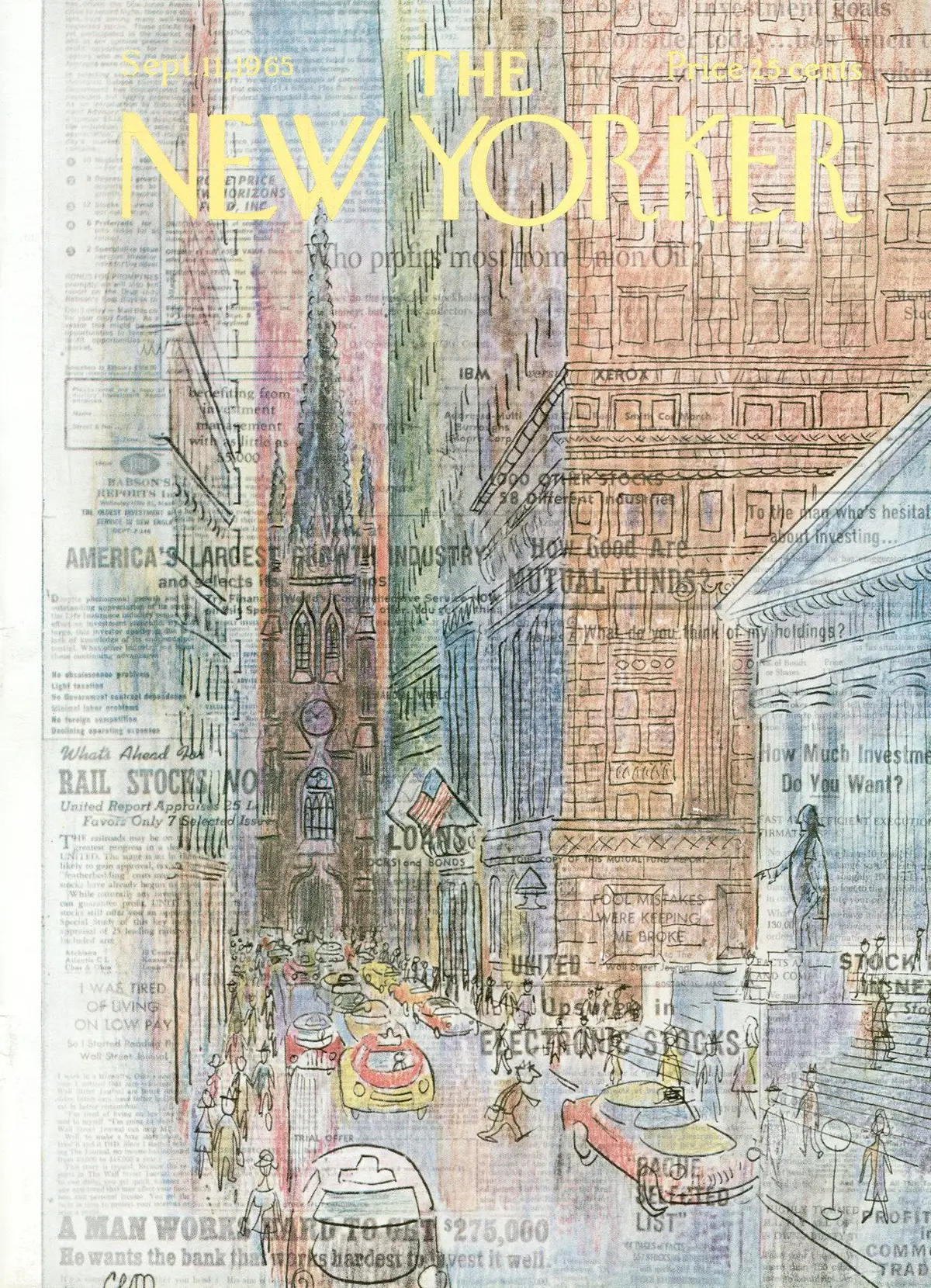 Обложка The New Yorker, 11 сентября 1965, художник Чарльз Мартин
