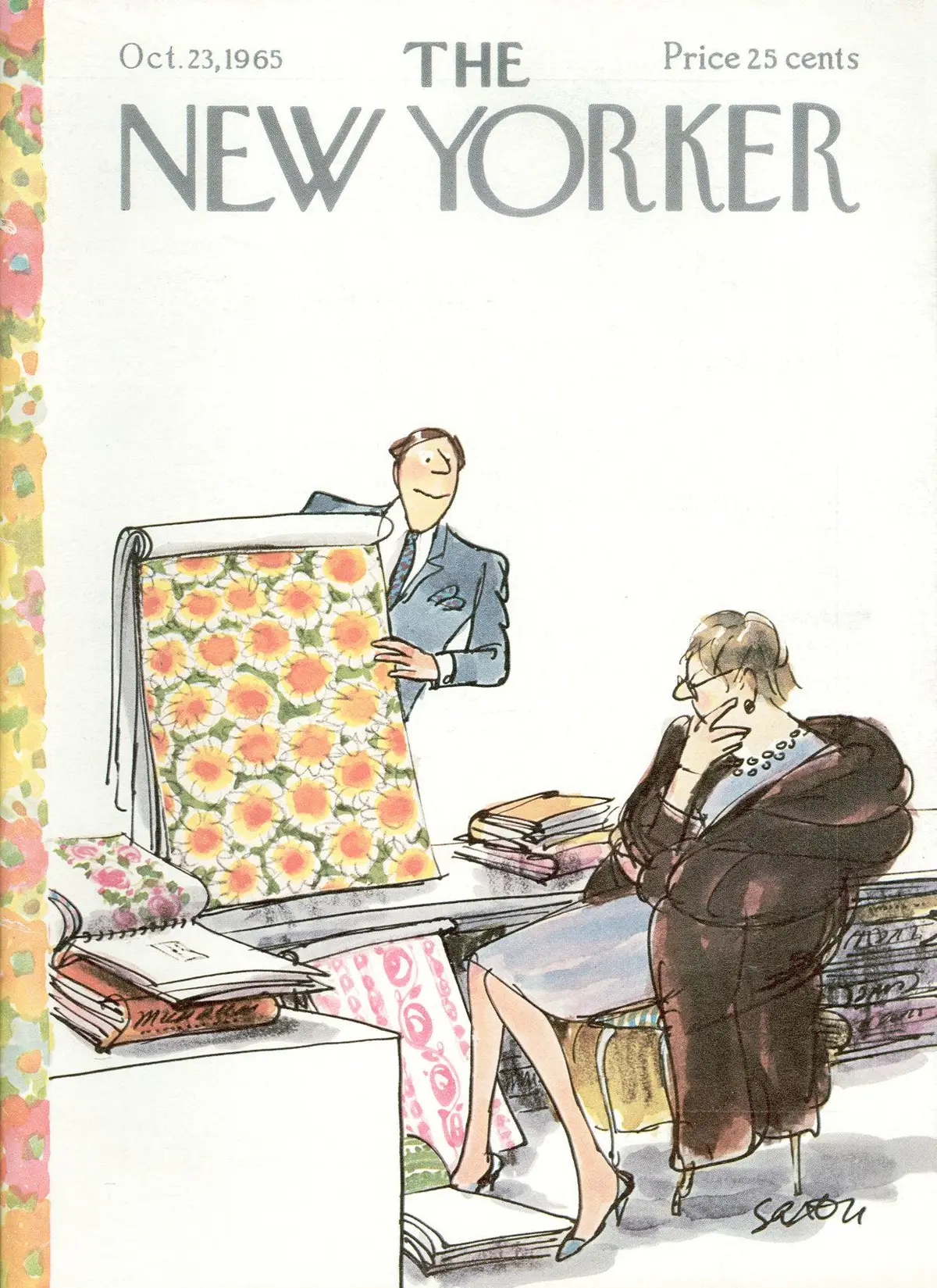 Обложка The New Yorker, 23 октября 1965, художник Чарльз Д. Саксон