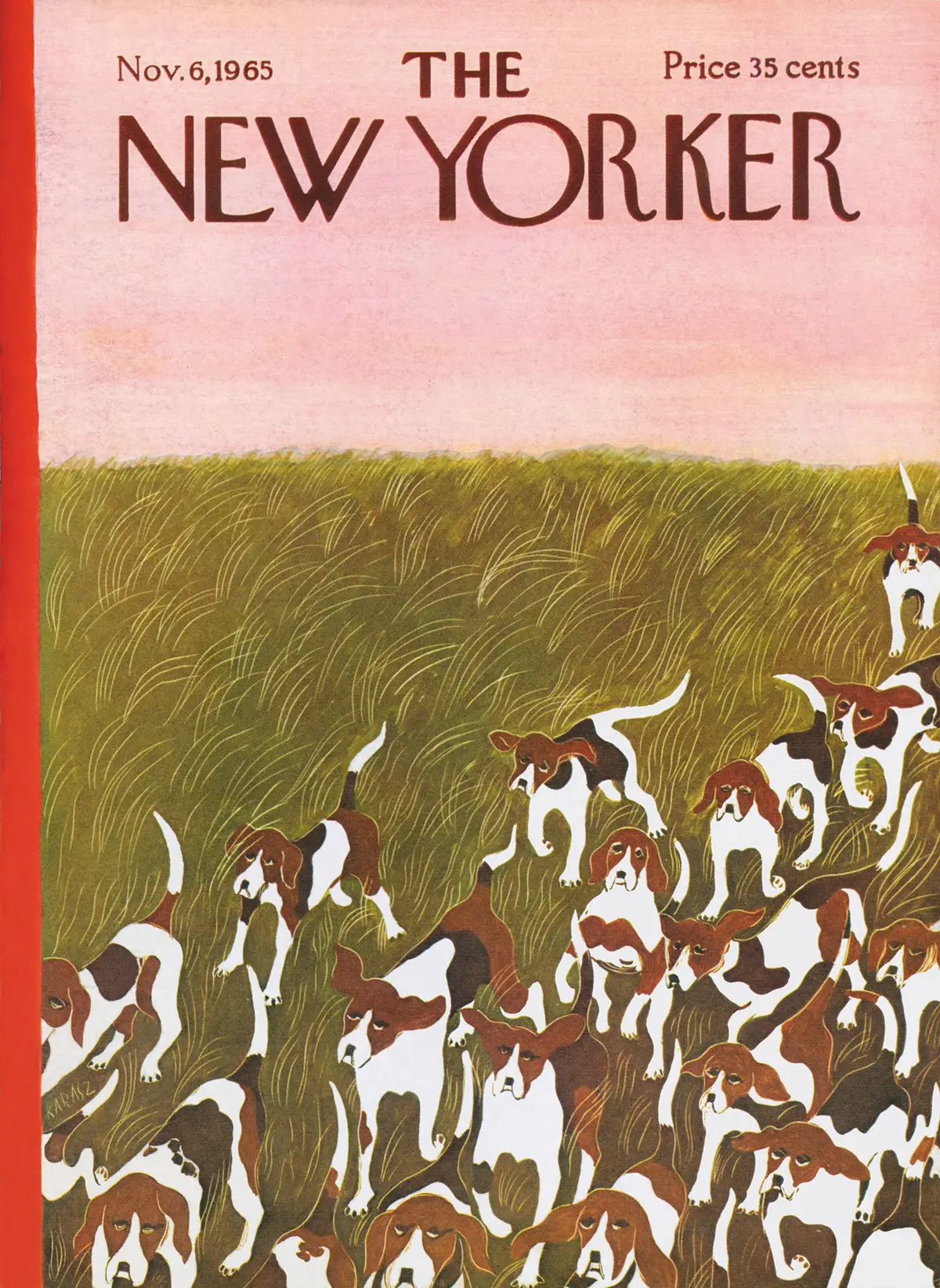 Обложка The New Yorker, 6 ноября 1965, художник Илонка Карас