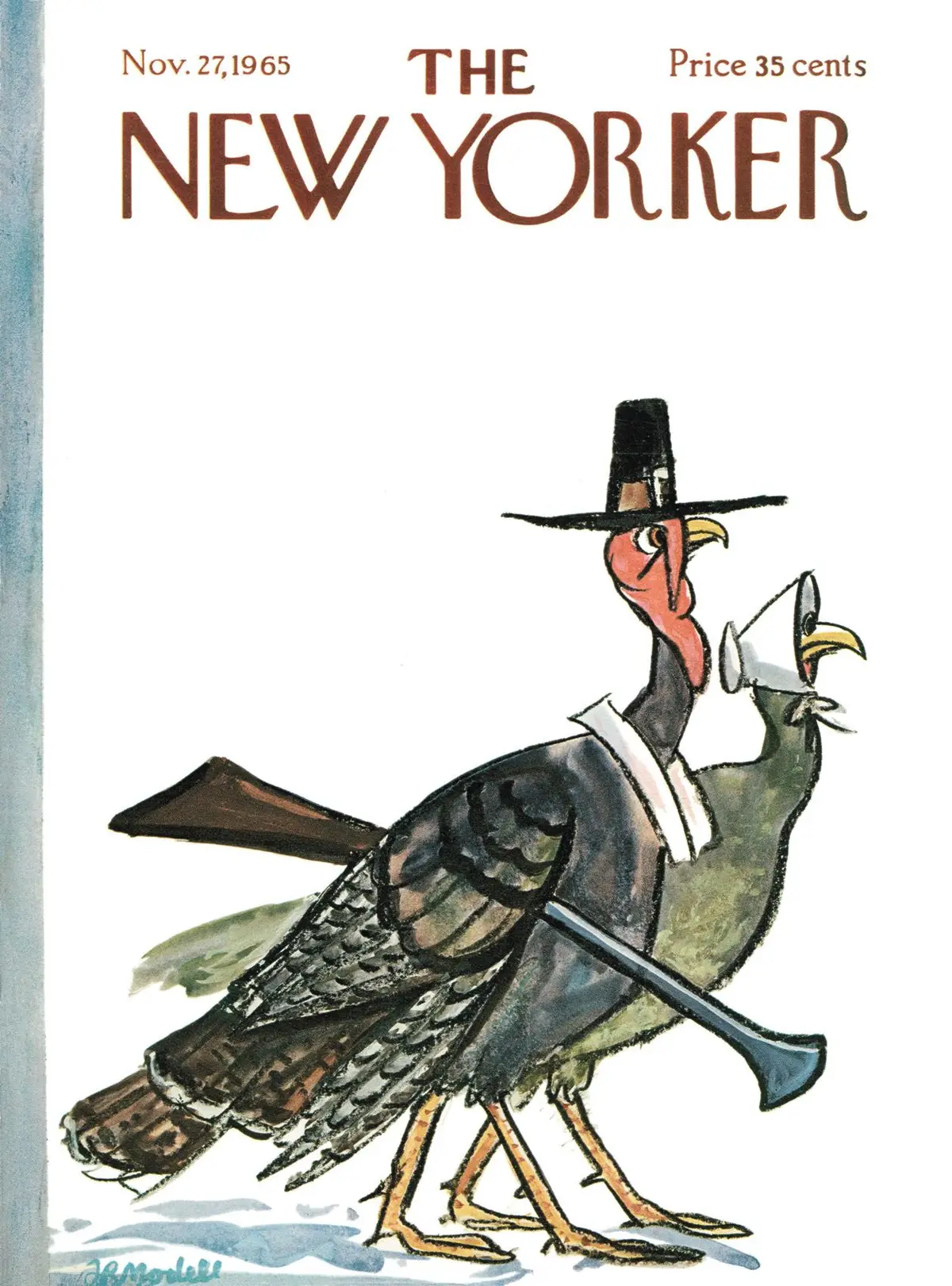 Обложка The New Yorker, 27 ноября 1965, художник Фрэнк Моделл