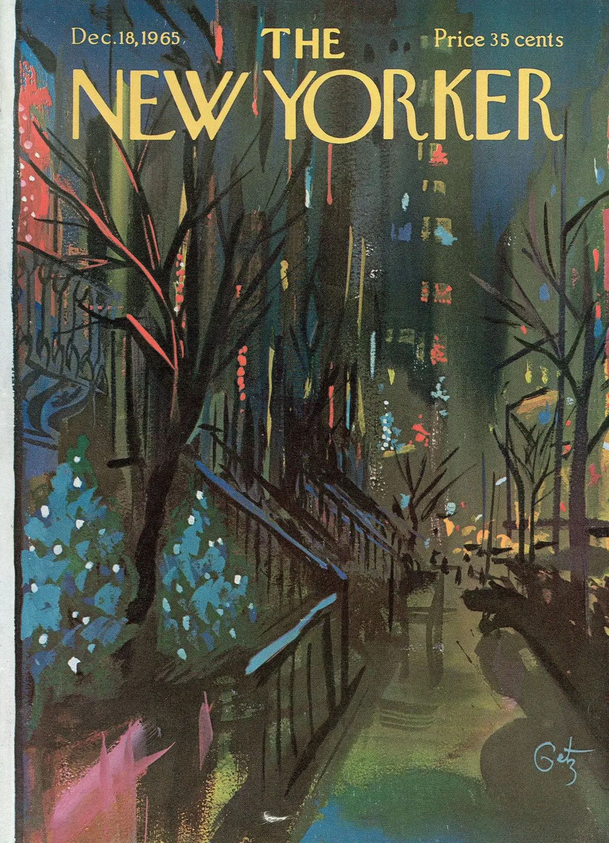 Обложка The New Yorker, 18 декабря 1965, художник Артур Гетц