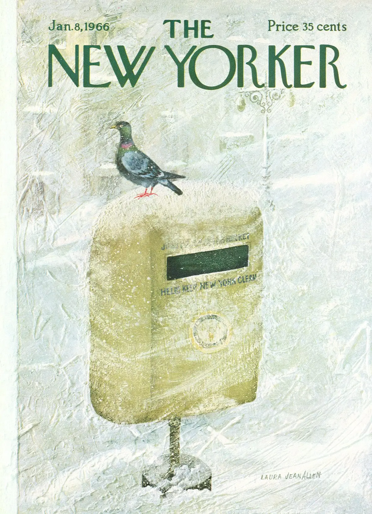 Обложка The New Yorker, 8 января 1966, художник Лора Джин Аллен