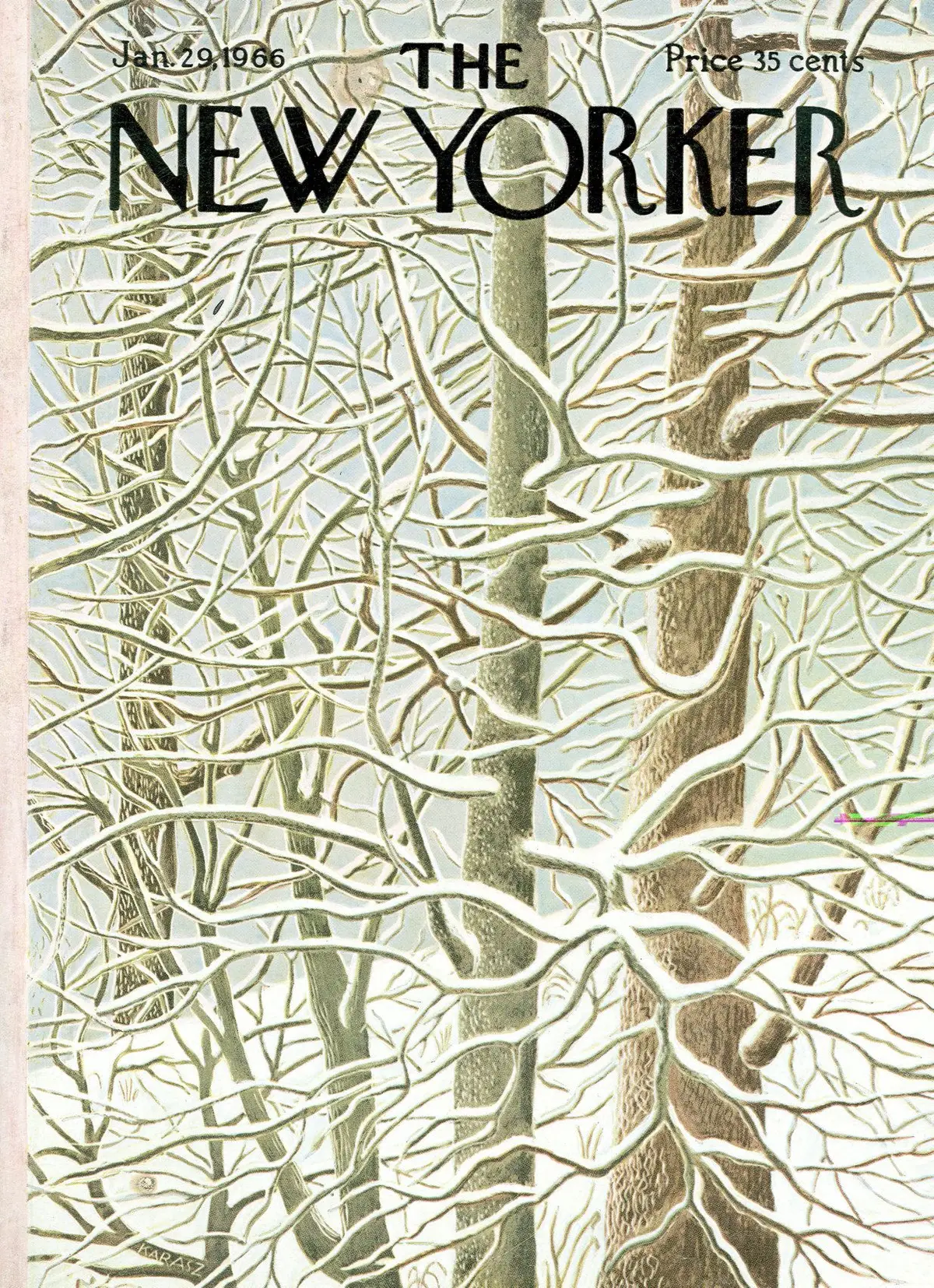 Обложка The New Yorker, 29 января 1966, художник Илонка Карас