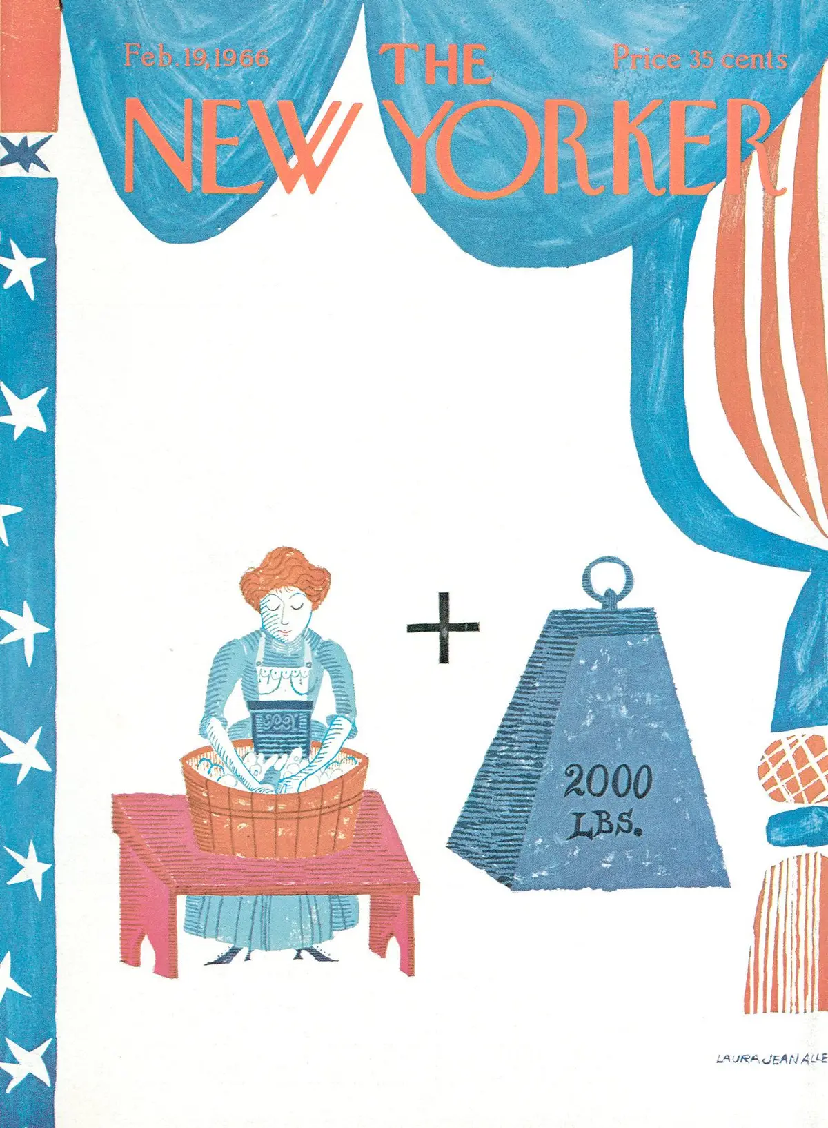Обложка The New Yorker, 19 февраля 1966, художник Лора Джин Аллен