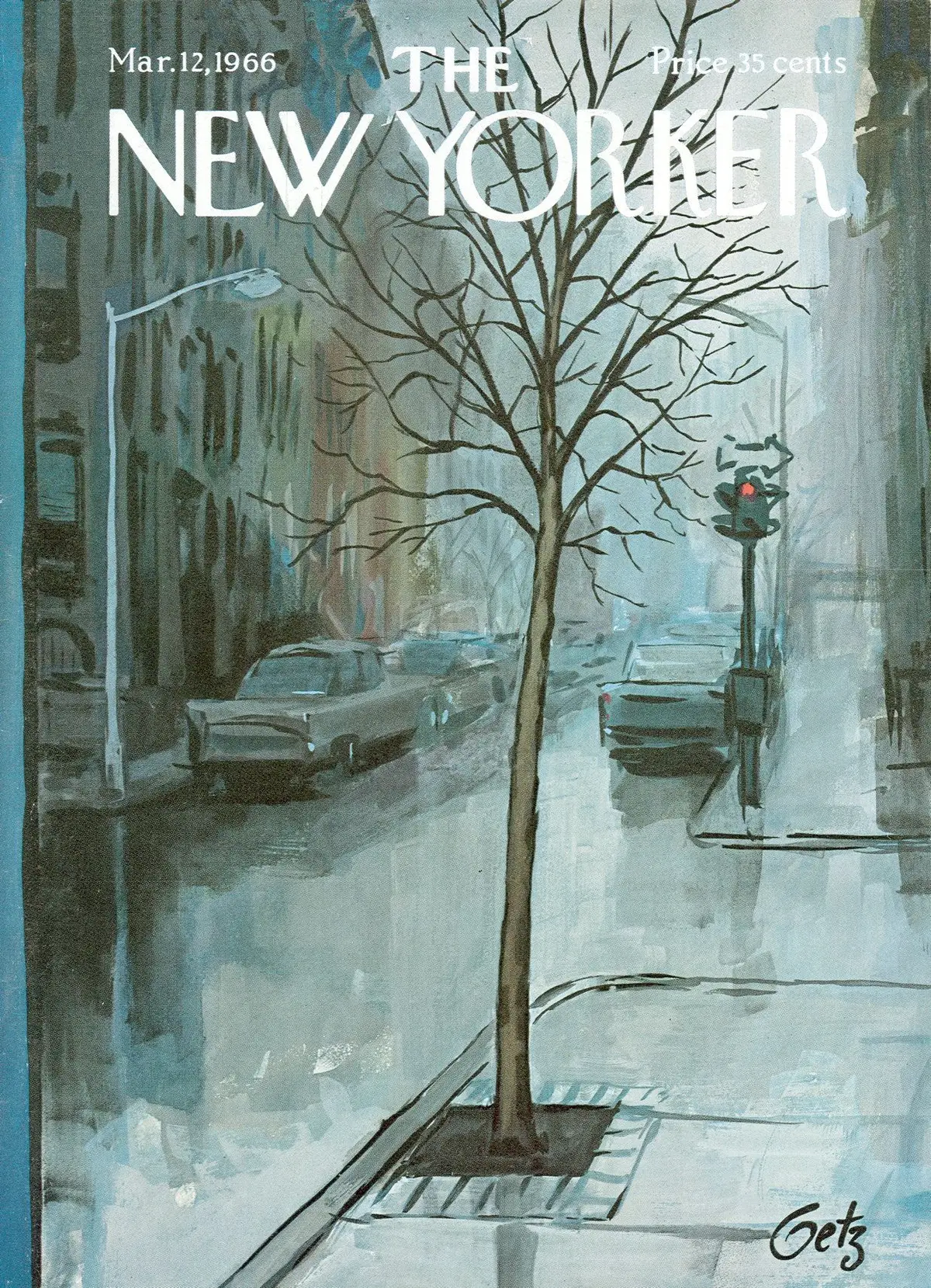 Обложка The New Yorker, 12 марта 1966, художник Артур Гетц