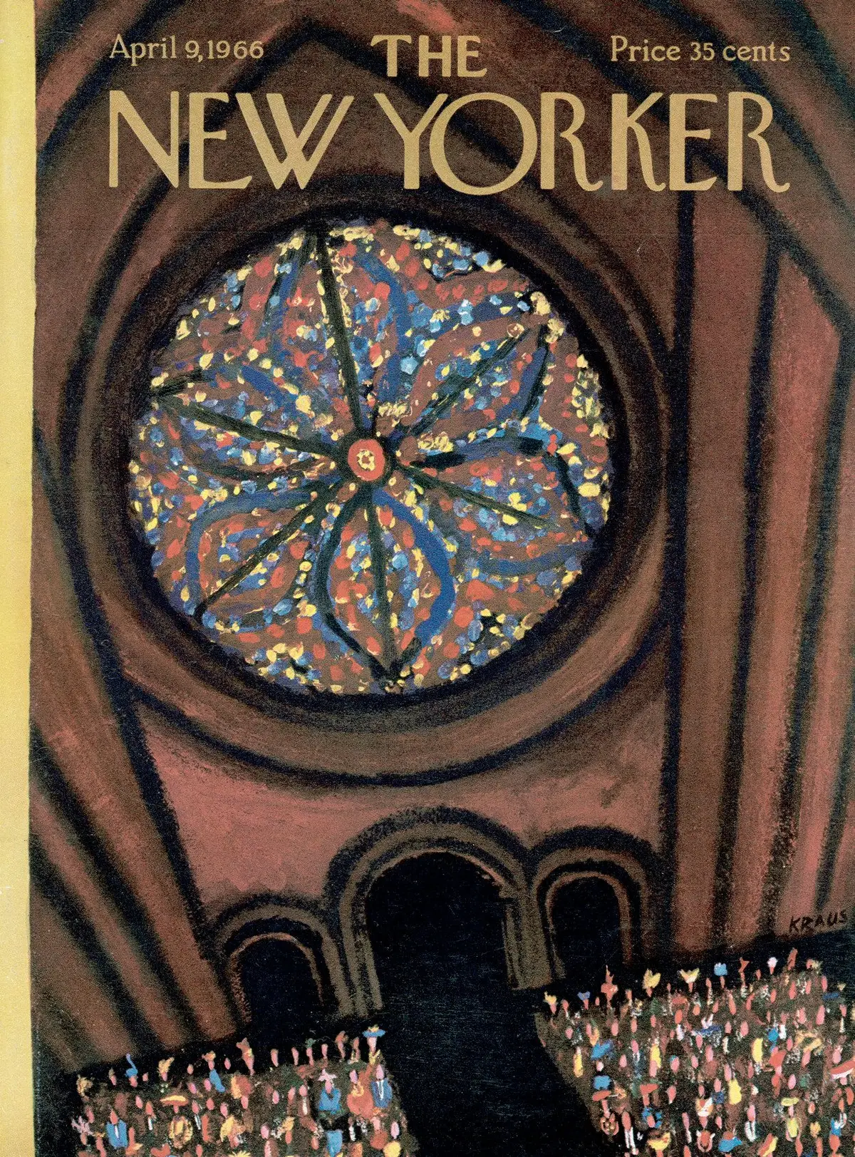Обложка The New Yorker, 9 апреля 1966, художник Роберт Краус