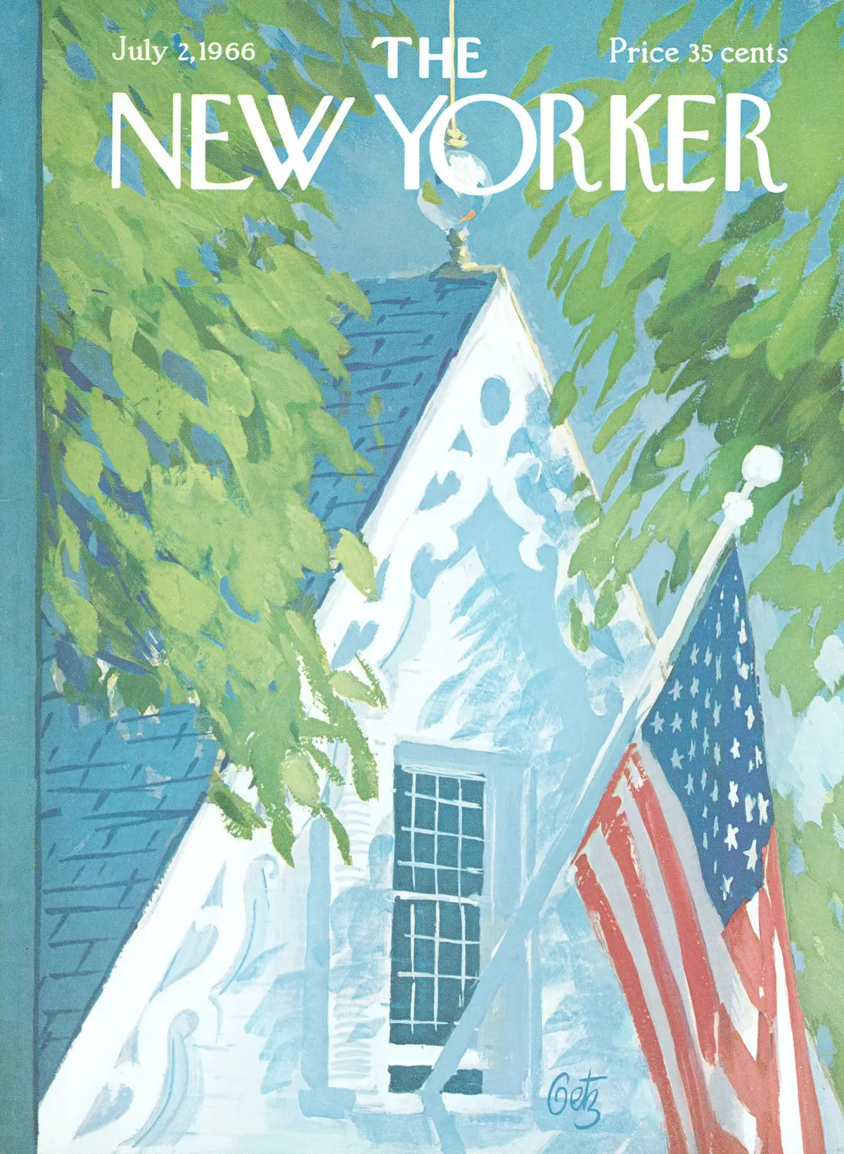 Обложка The New Yorker, 2 июля 1966, художник Артур Гетц
